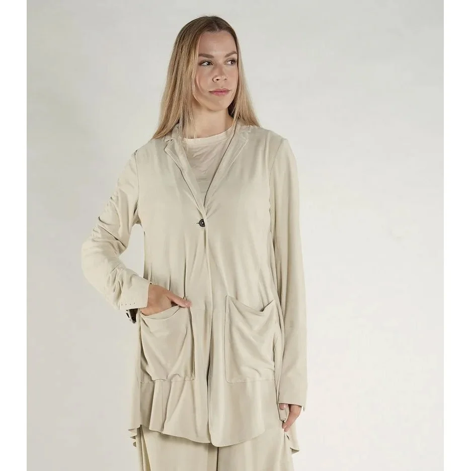 100% Lamb Suede Leather Jacket in Marshmallow