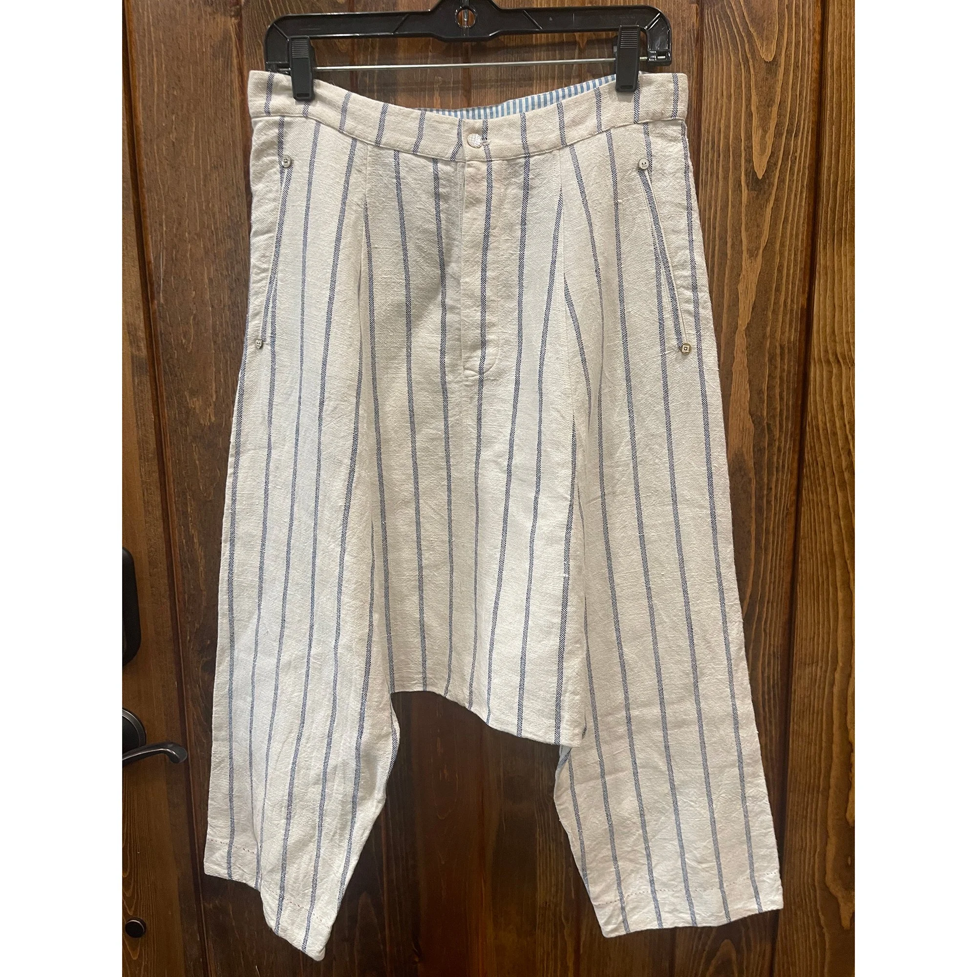 Drop Crotch Pin Stripe Pant