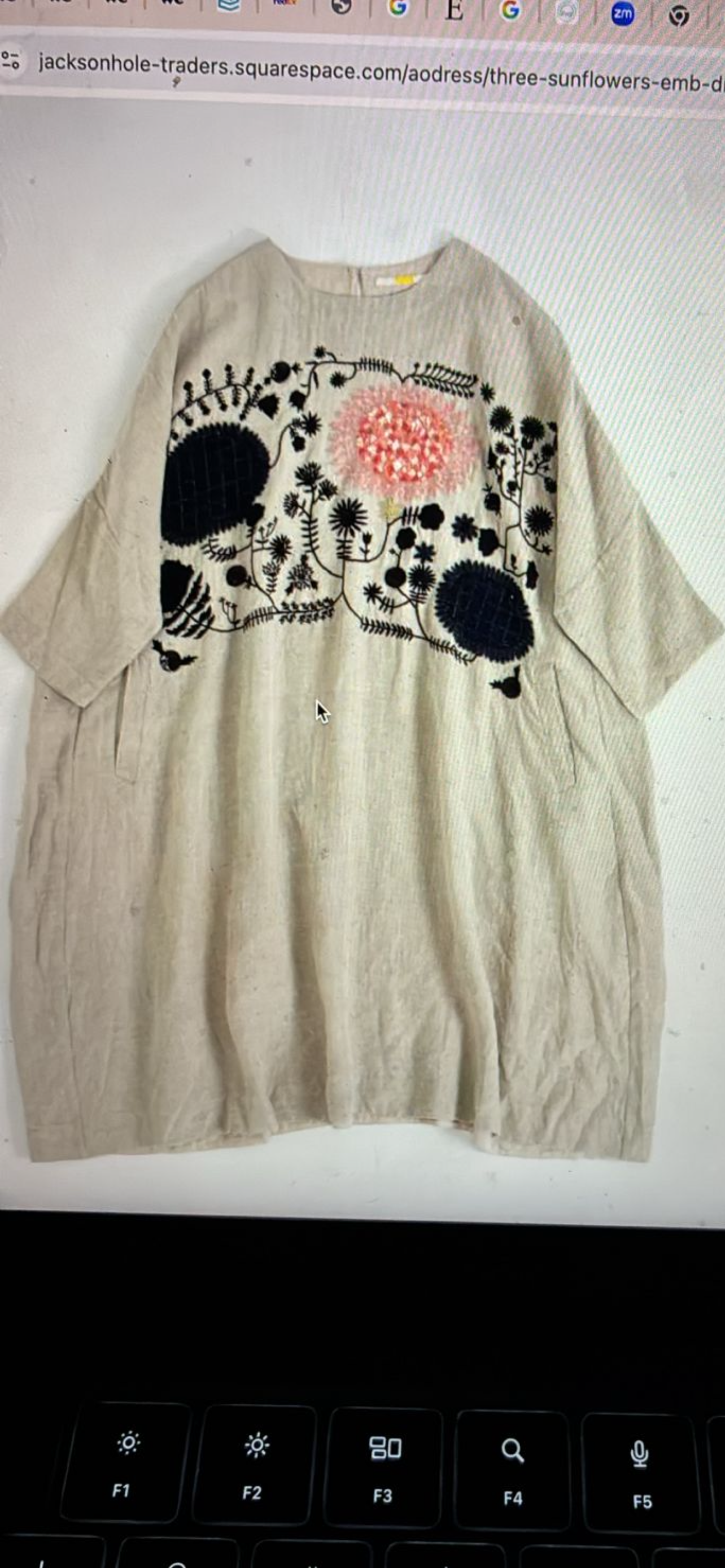 Embroidered Sunflower Dress