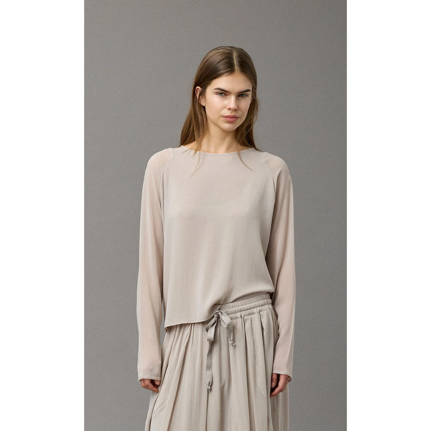 (Pre-Order) Silk Georgette Raglan Blouse (See Colors)