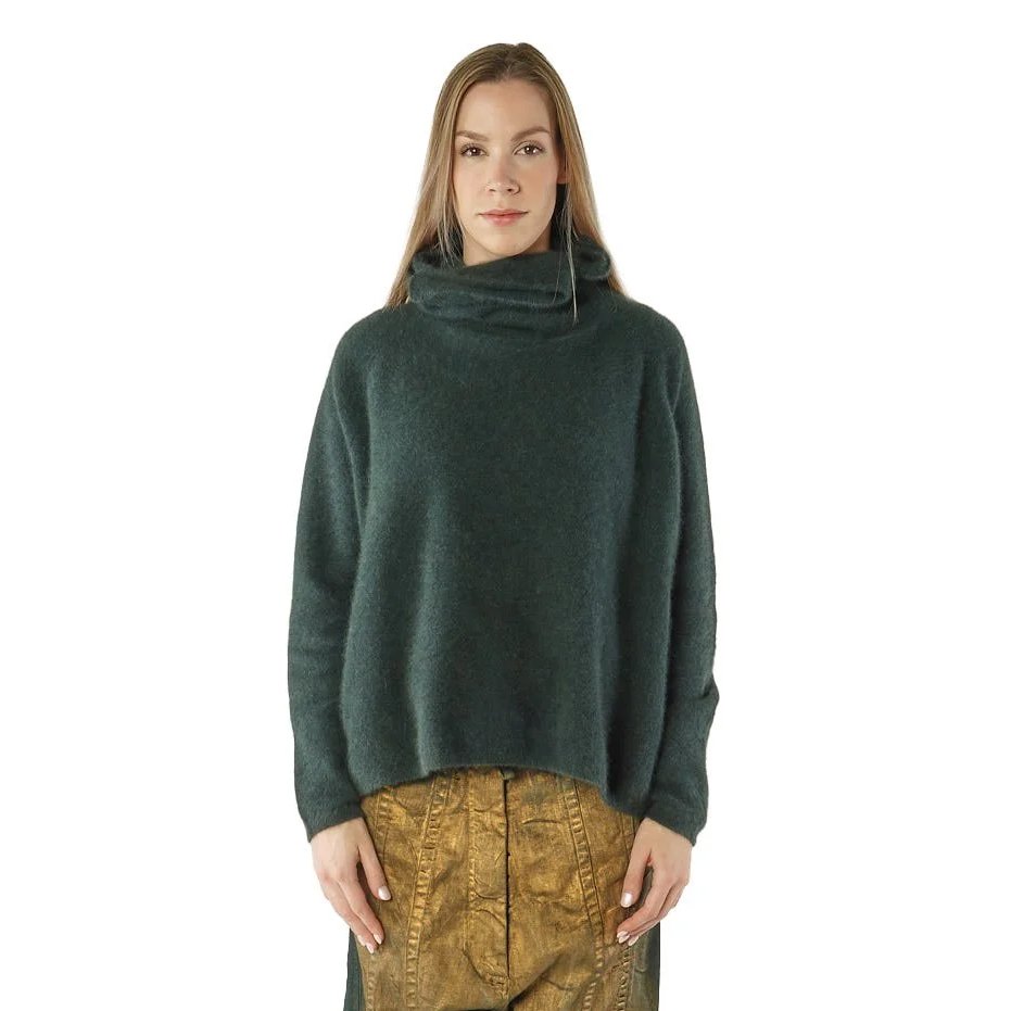 (Pre-Order) 100% Raccoon Hair Pullover Turtleneck Sweater (See Colors)