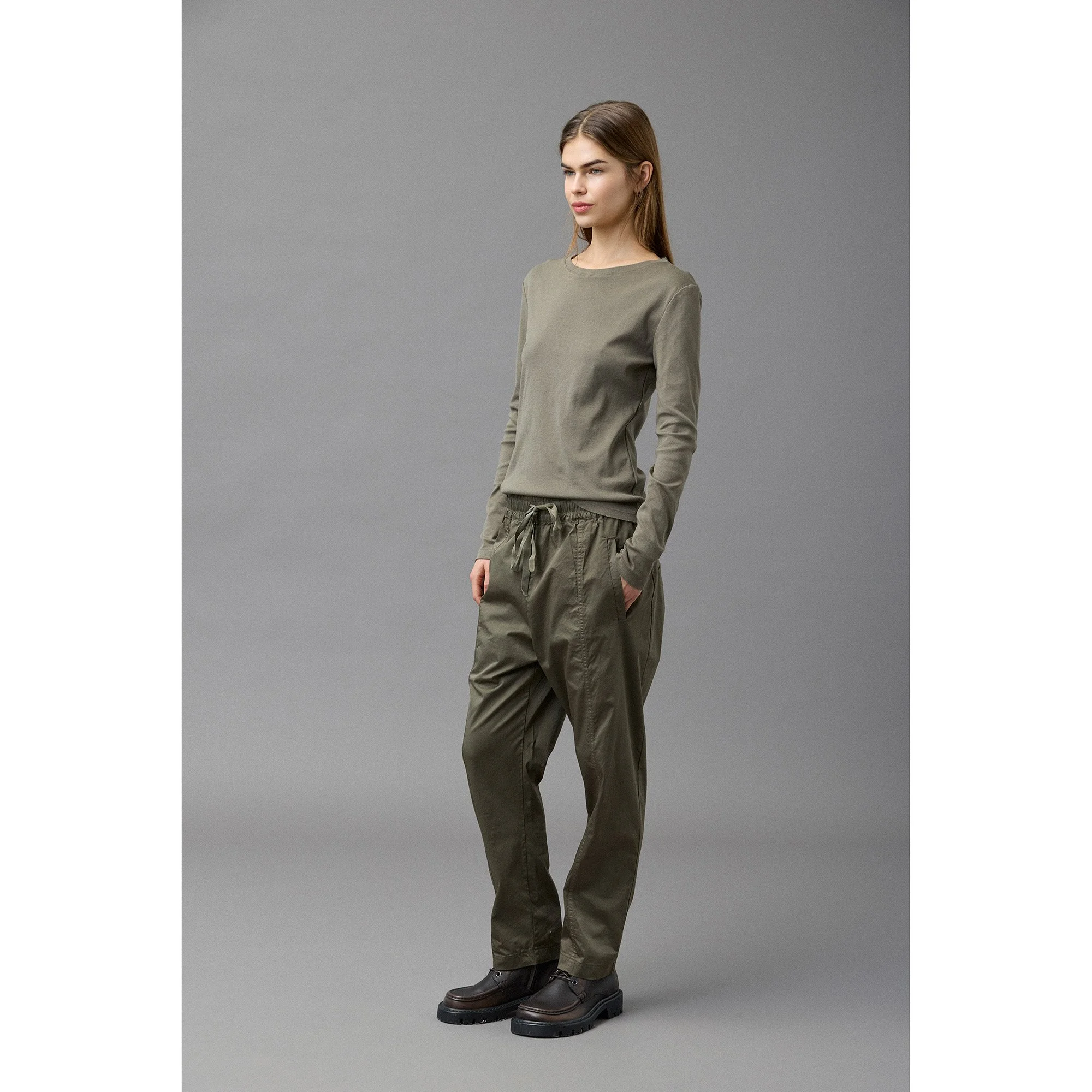 (Pre-Order) Basic Cotton Easy Narrow Pants (See Colors)