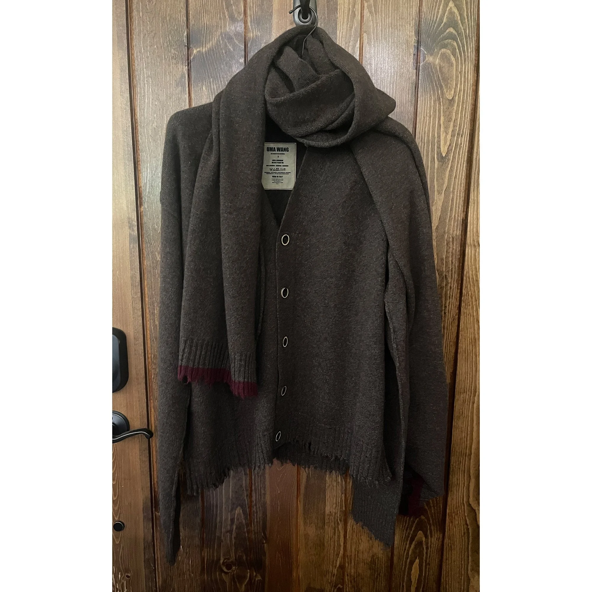 100% Cashmere Scarf in Brown/Red