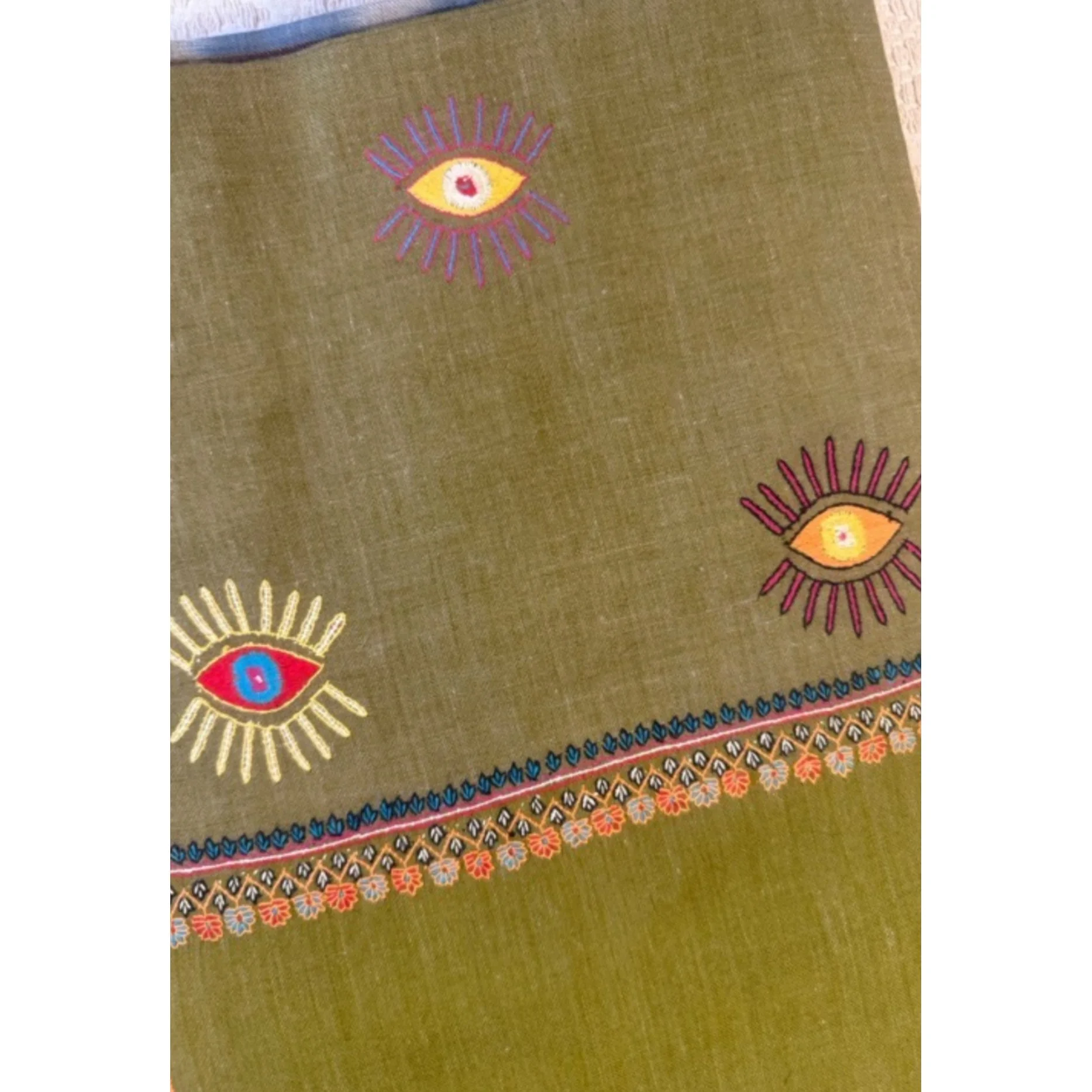 The Third Eye Shawl in Green