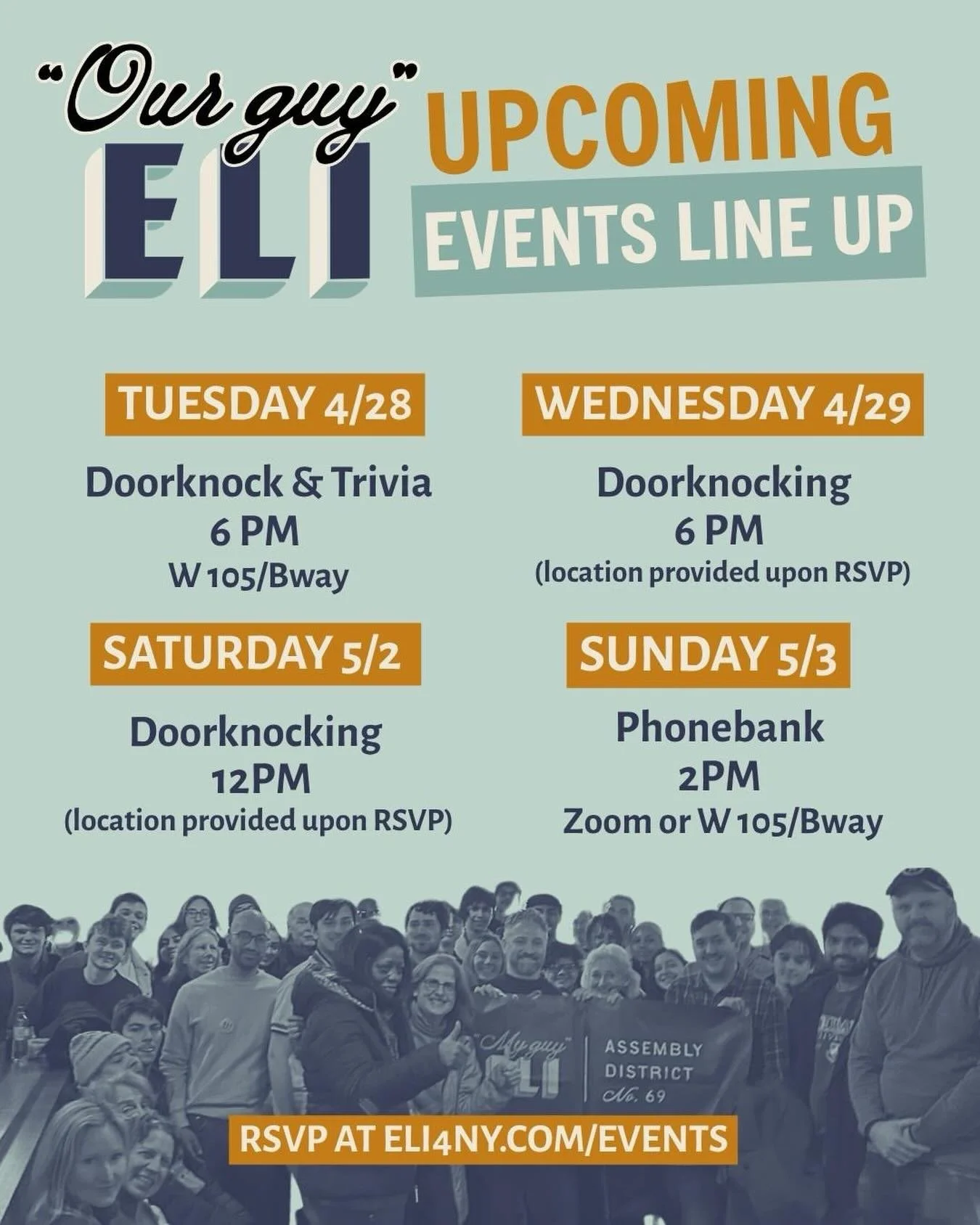 We&rsquo;re less than two months away from Election Day. We can win this race and fight for the livable, affordable New York and Upper West Side we know is possible&mdash;but we need your help to reach as many voters as possible.

Join us at one (or 