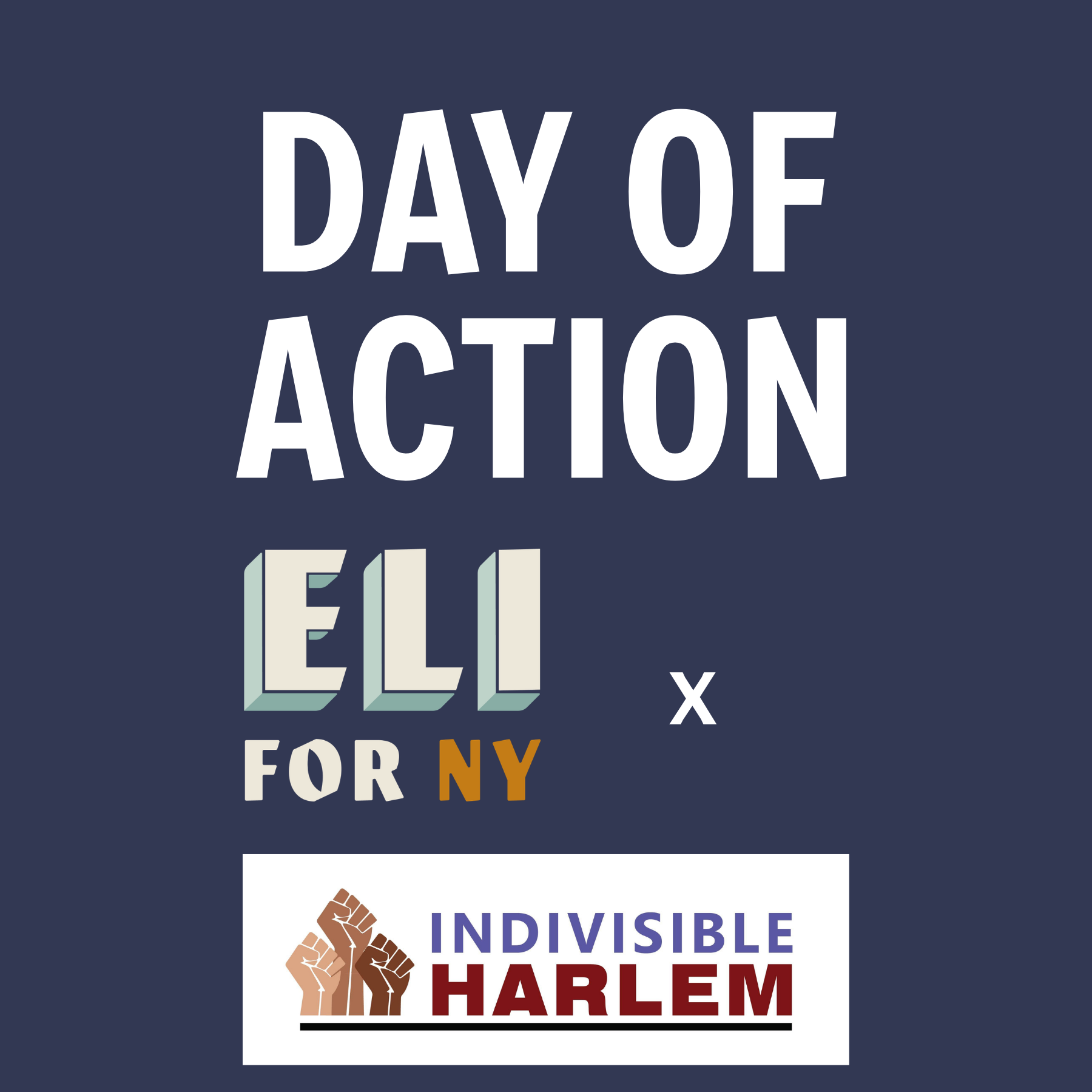 Eli4NY x Indivisible Harlem Day of Action