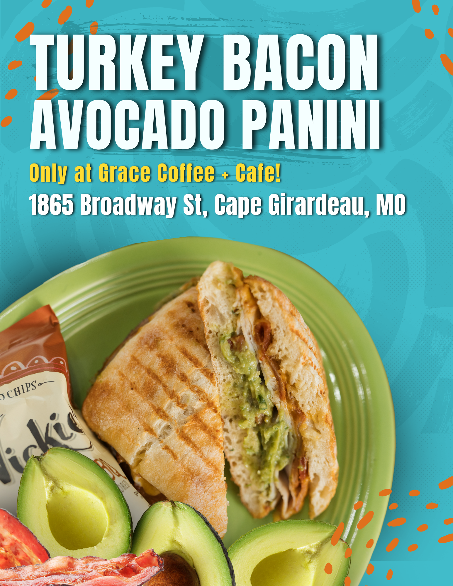 Turkey Bacon Avocado Panini Poster (May 2025)