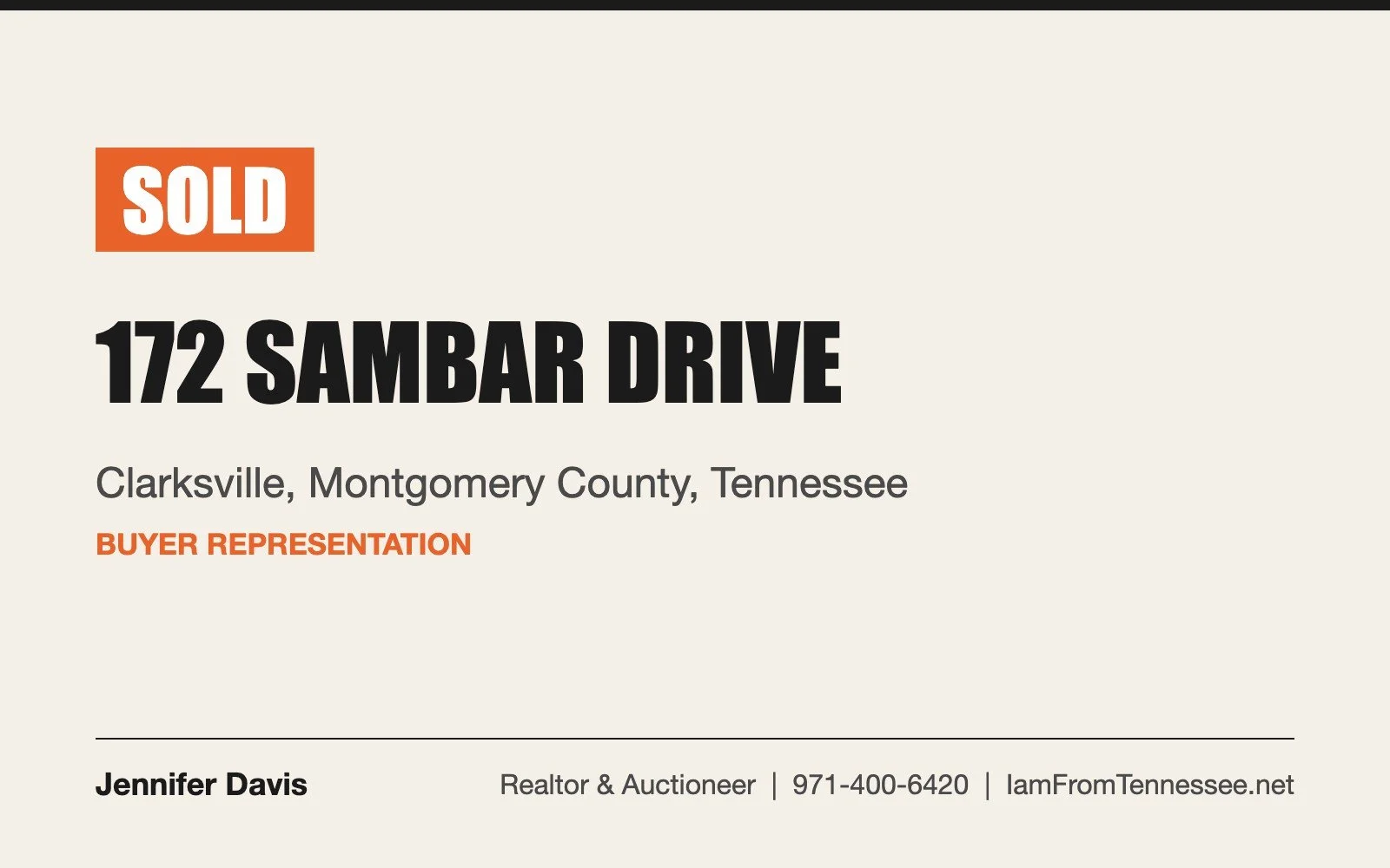 172 Sambar Drive, Clarksville, Montgomery County