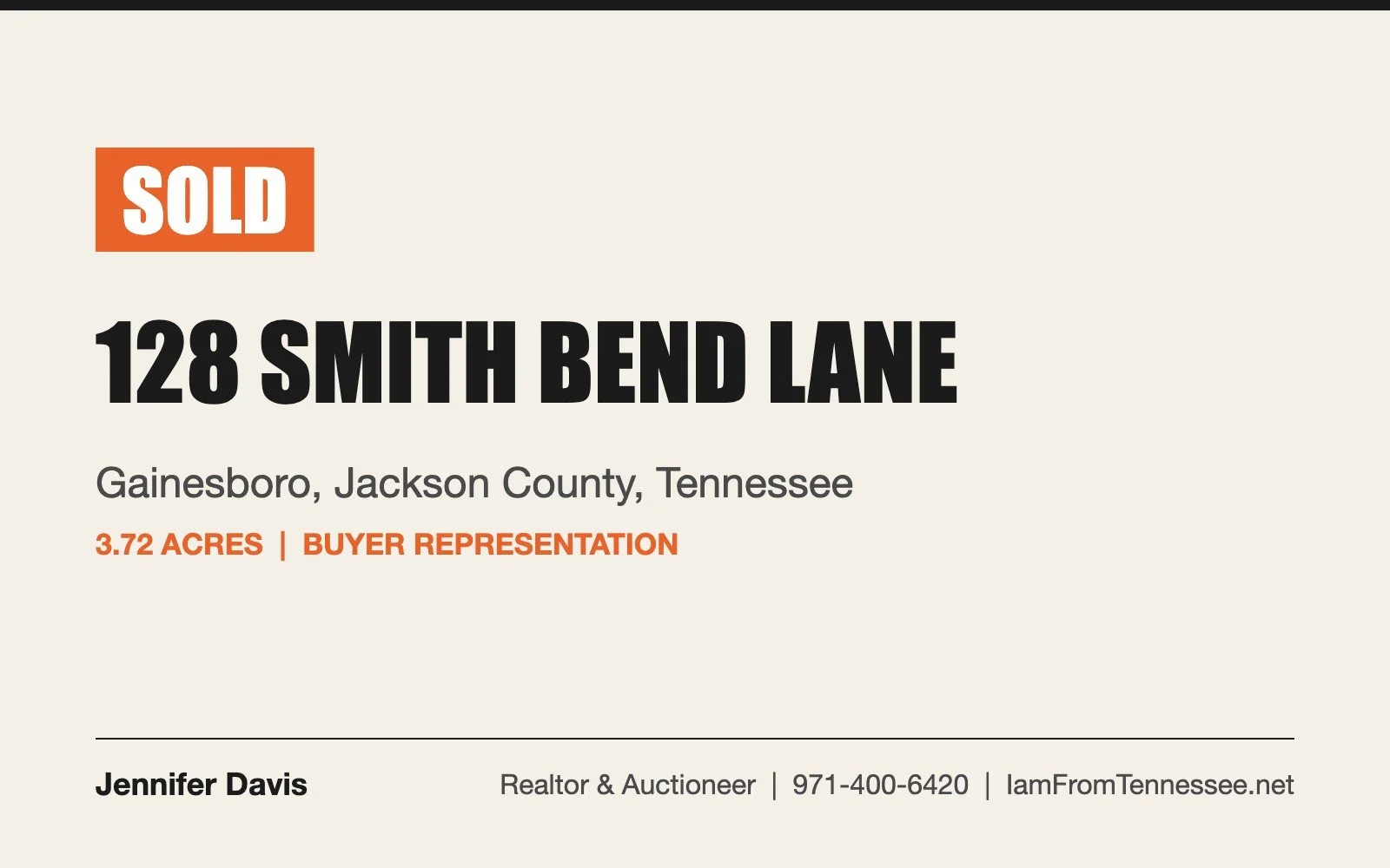 128 Smith Bend Ln, Gainesboro, Jackson County: Sold Over Asking