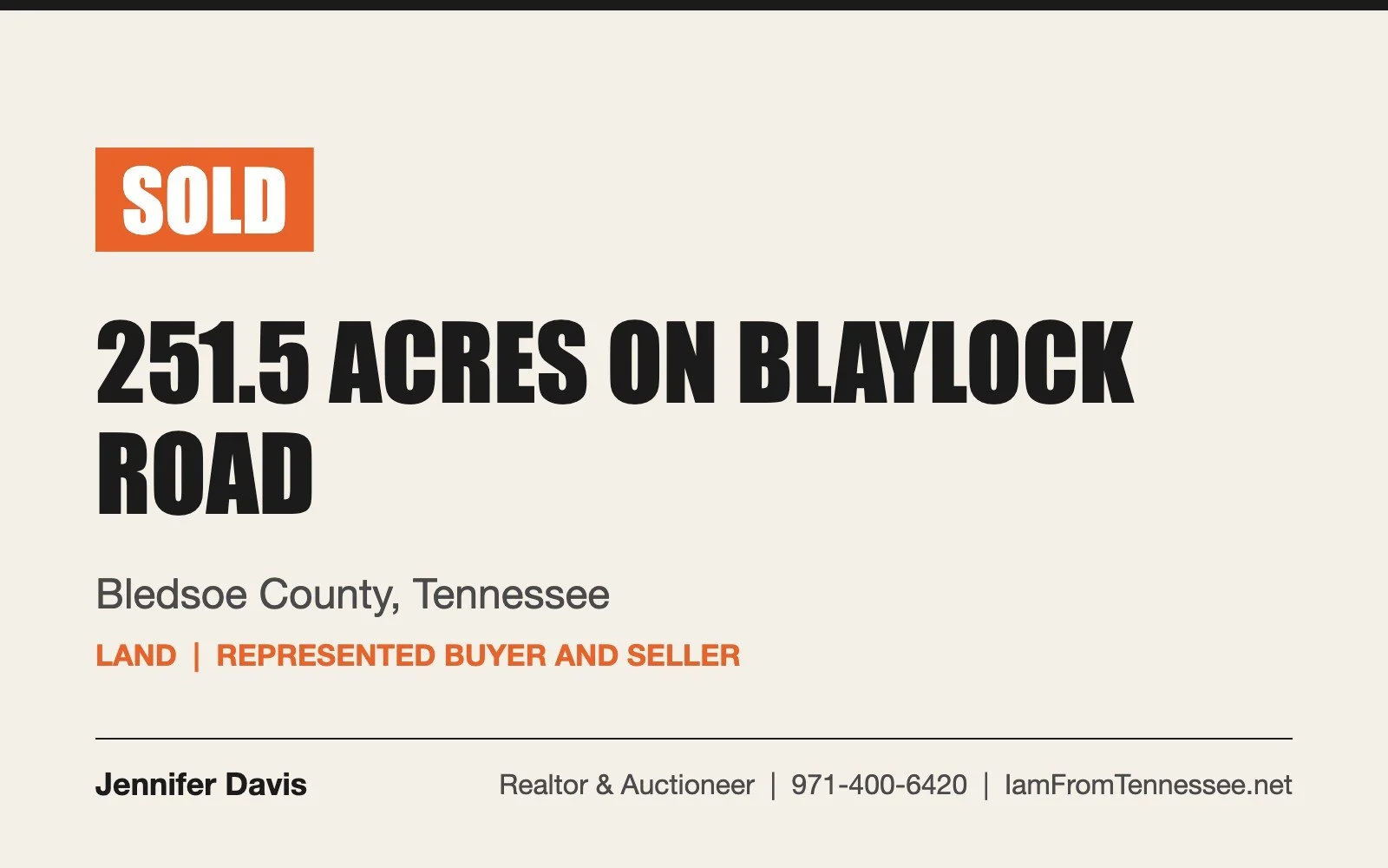251.5 Acres on Blaylock Road in Bledsoe County, on the Cumberland Plateau