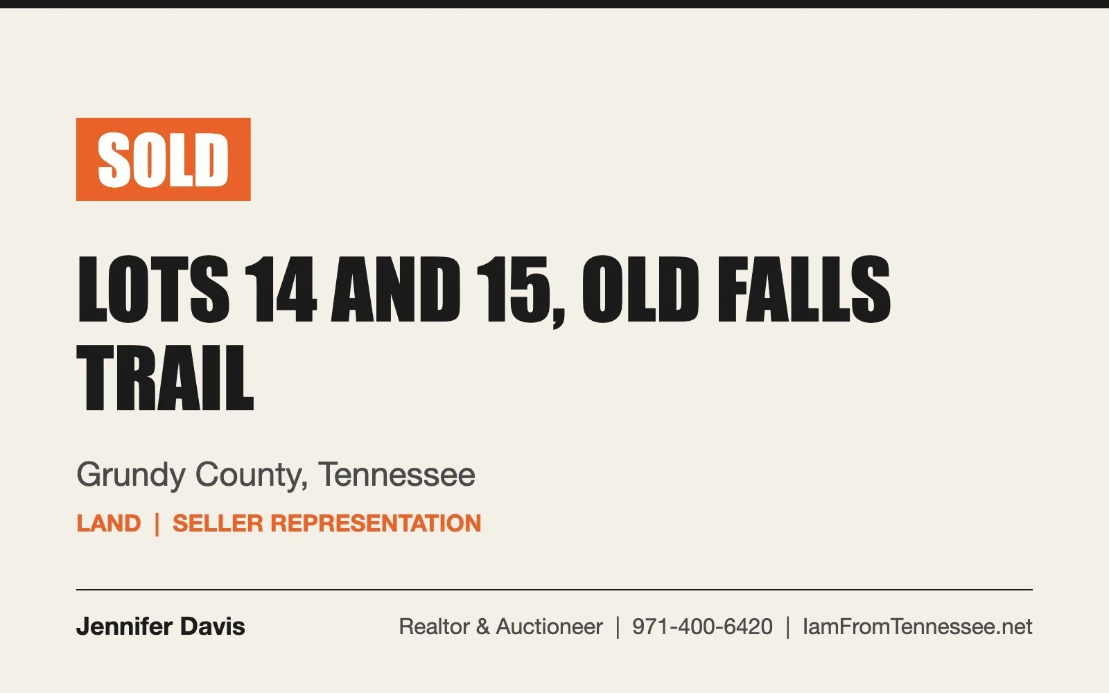 Lots 14 and 15 on Old Falls Trail in Grundy County, on the Cumberland Plateau