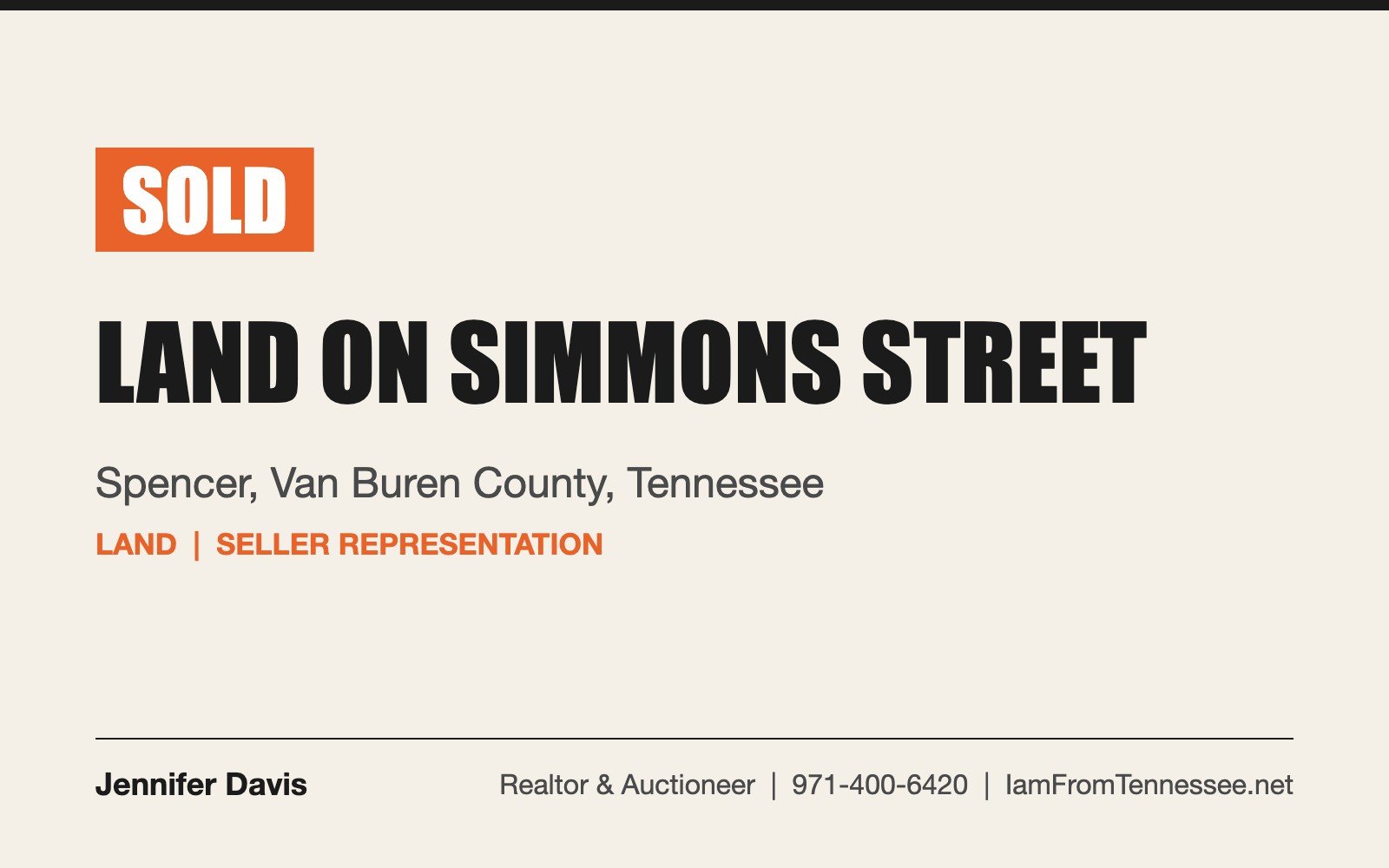 Land on Simmons Street in Spencer, Van Buren County