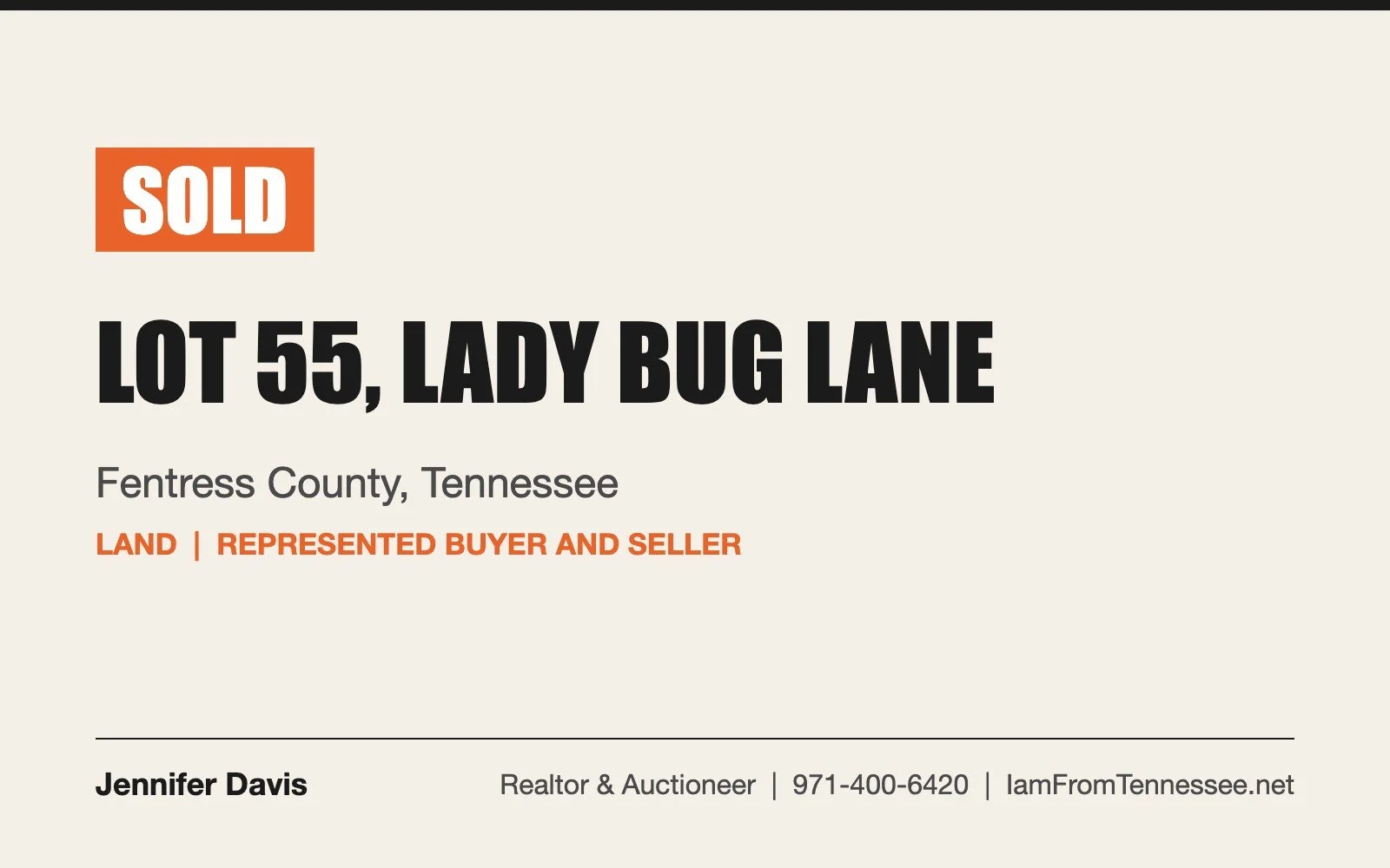 Lot 55 on Lady Bug Lane in Fentress County, on the Cumberland Plateau