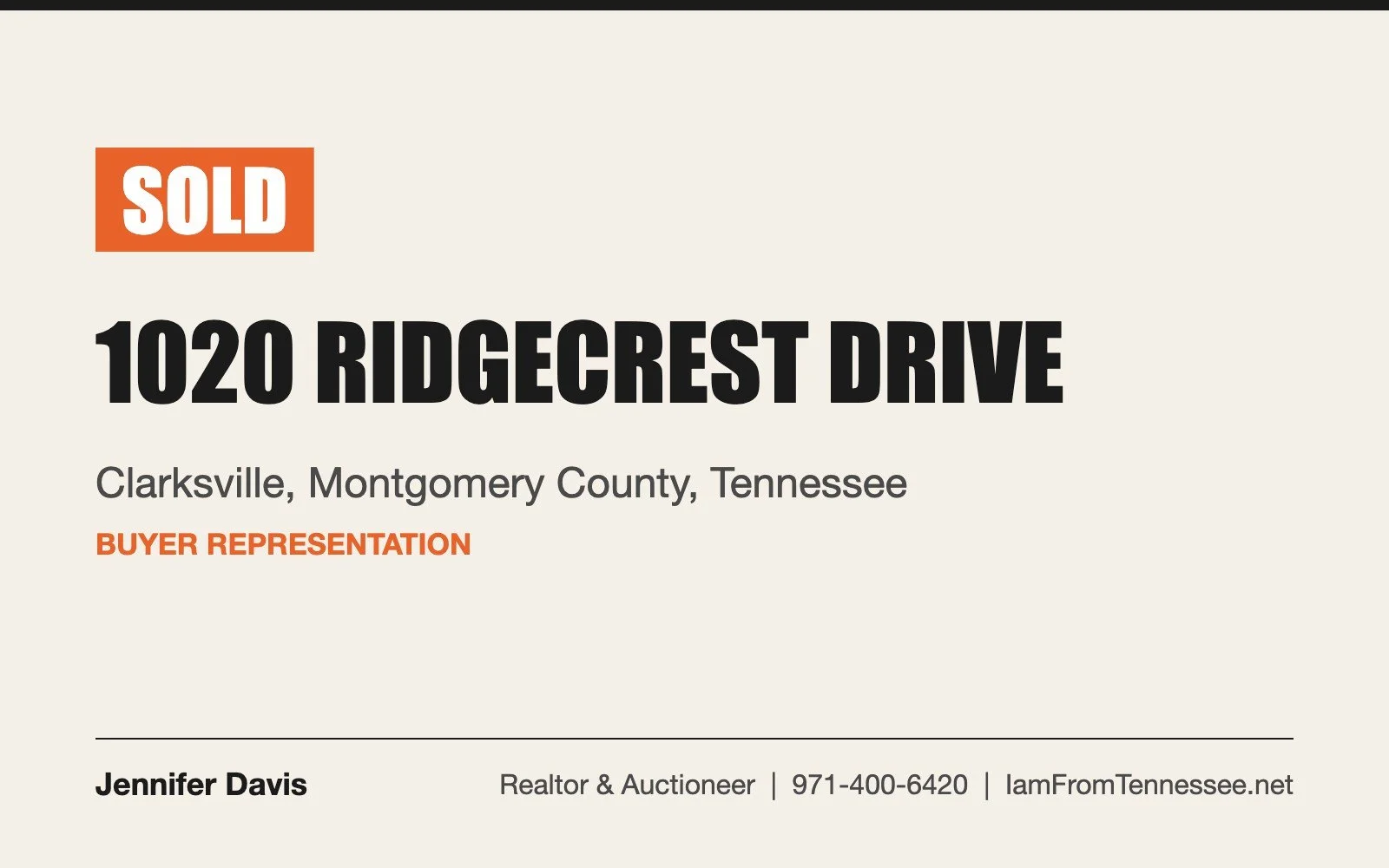 1020 Ridgecrest Drive, Clarksville, Montgomery County