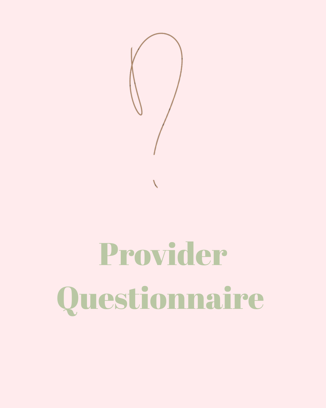 Provider Questionnaire
