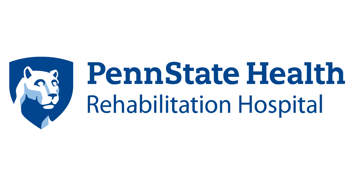Penn State Health Rehabilitation Hospital logo with a lion's head emblem