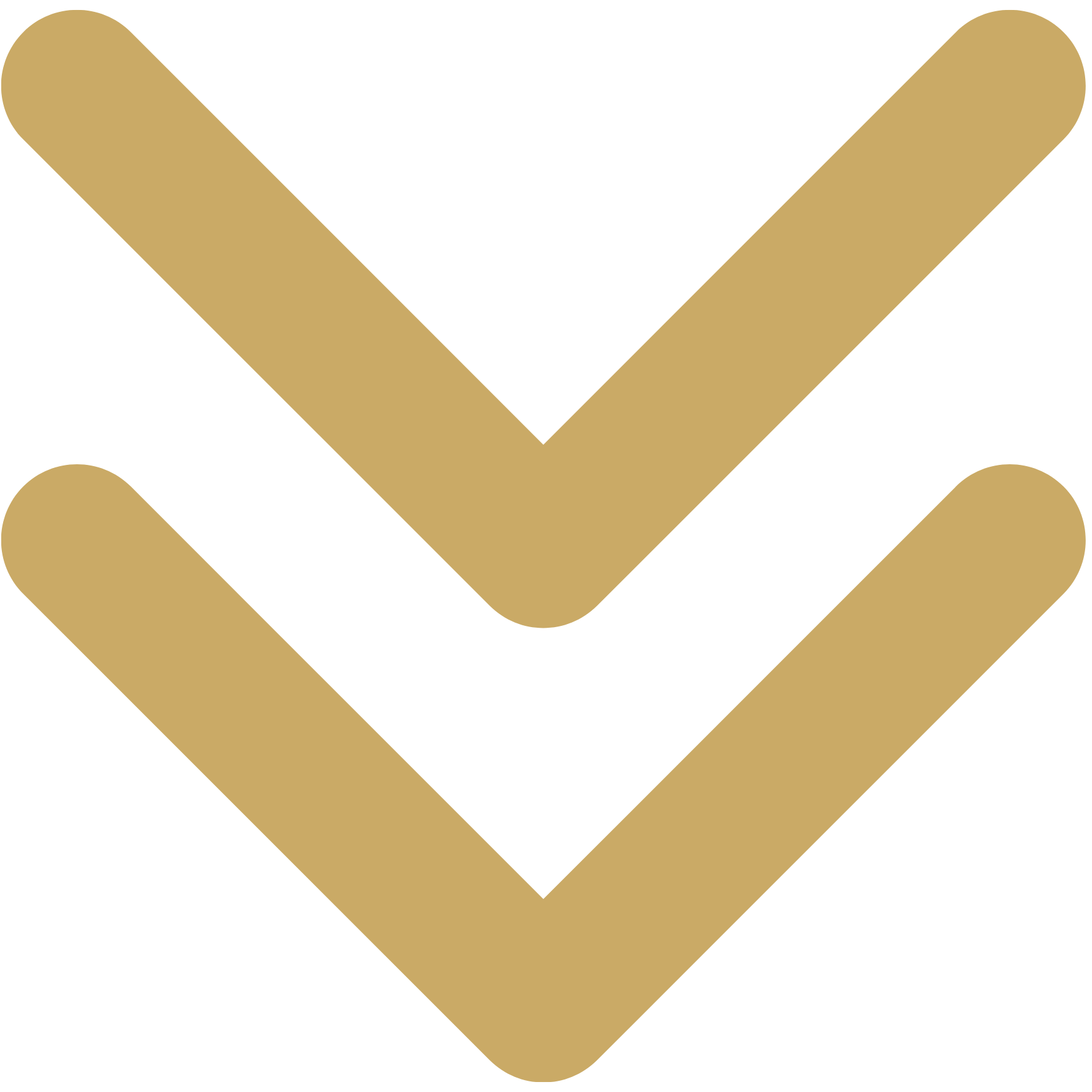 Three check marks, gold-colored, oriented downward.