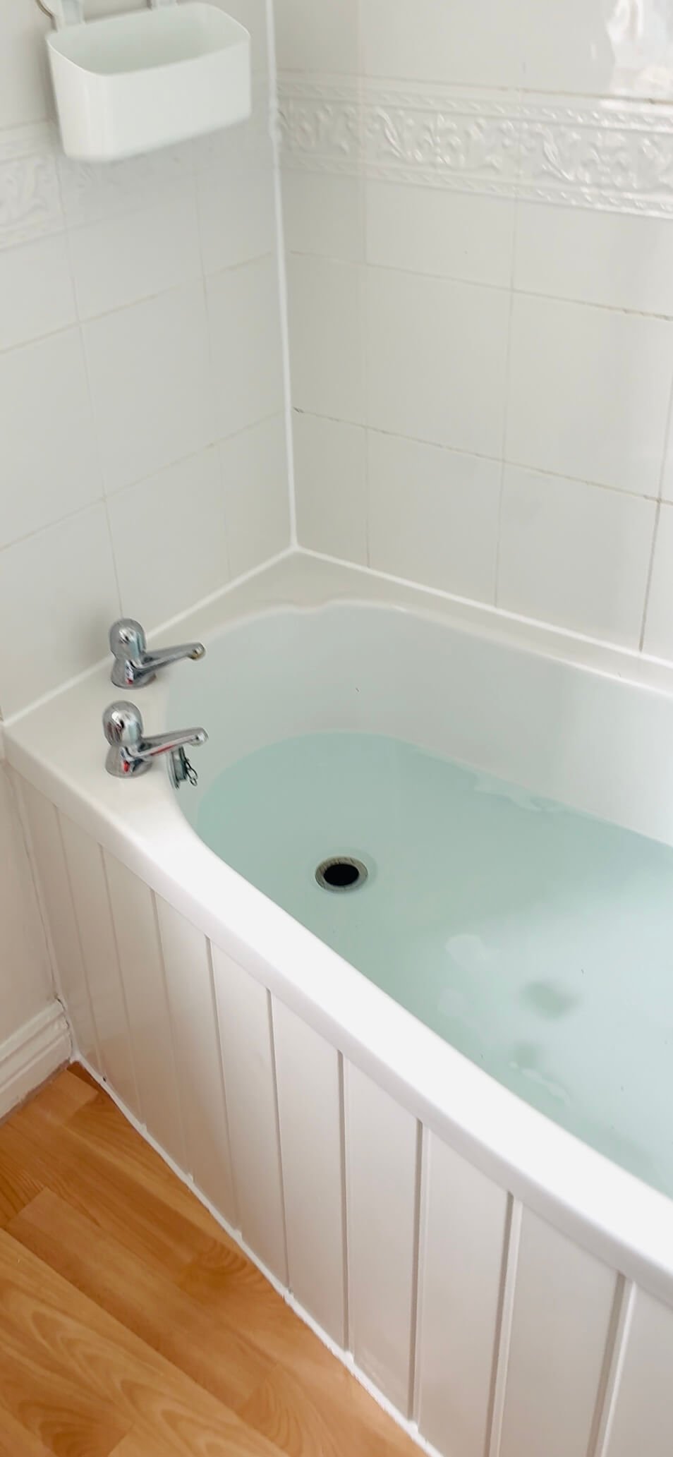 Sealant replacement and custom bath panel installation Leicester ruditheplumber.co.uk