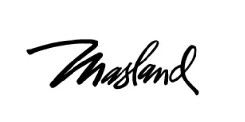 The word "Mustland" written in black cursive font.