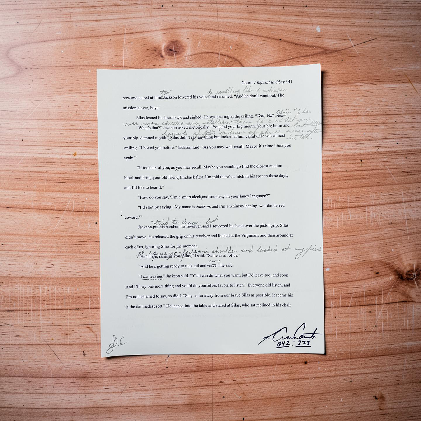 FREE Signed and Serialized Manuscript Page