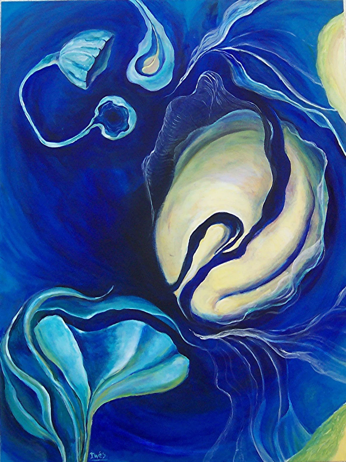 In Water,42 x 30,  Acrylic  canvas, 40x30.jpg