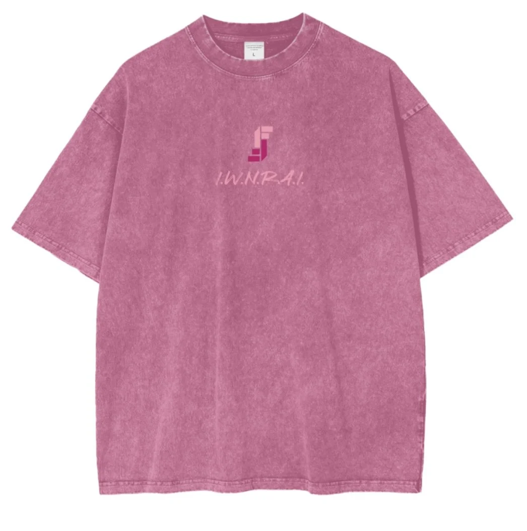 Pink Oversized Snow Washed FF T-Shirt