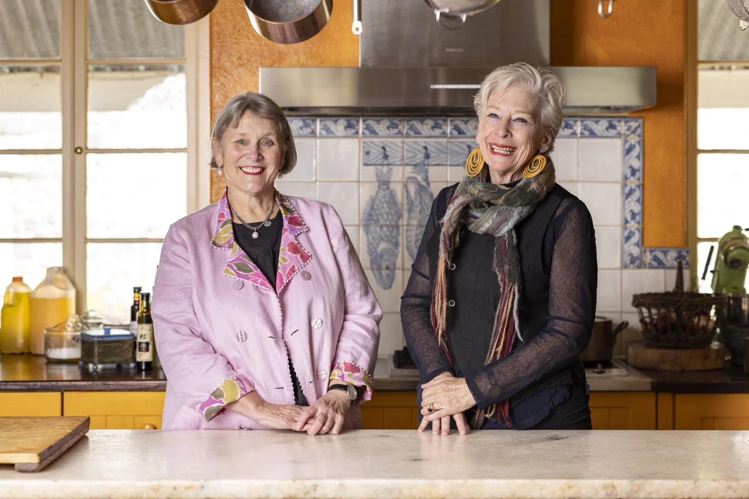 Portrait of two women in a country kitchen