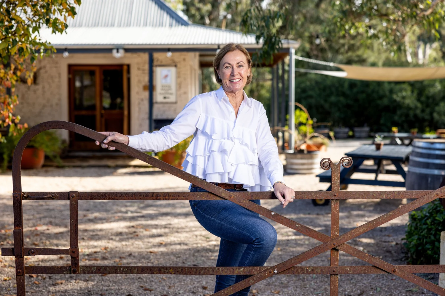 Winery team portrait in a Barossa Valley vineyard