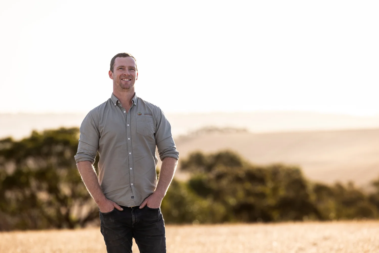 Agribusiness portrait in a golden paddock, South Australia