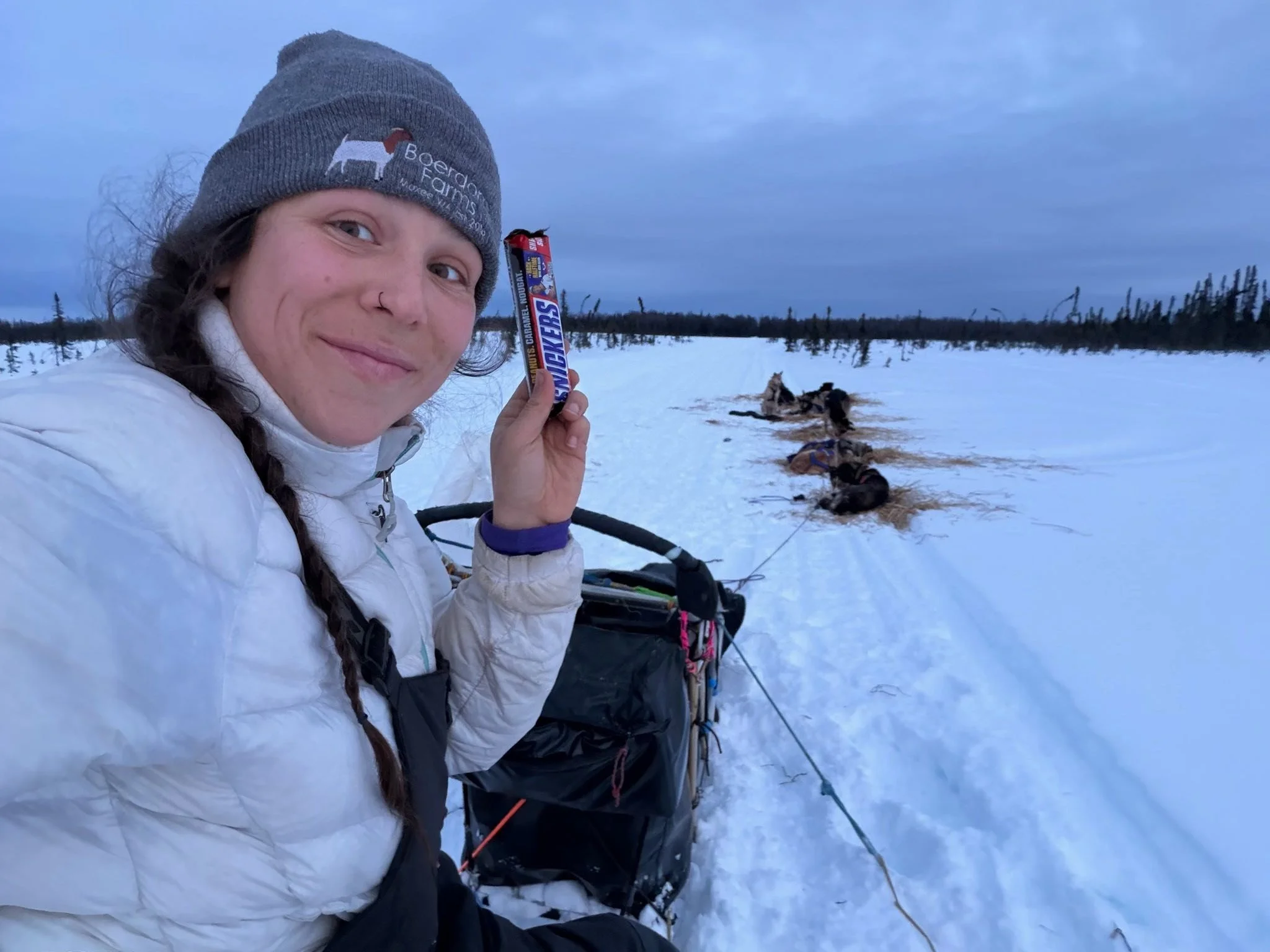 Surprise snickers bar at our 3 hour camp! 