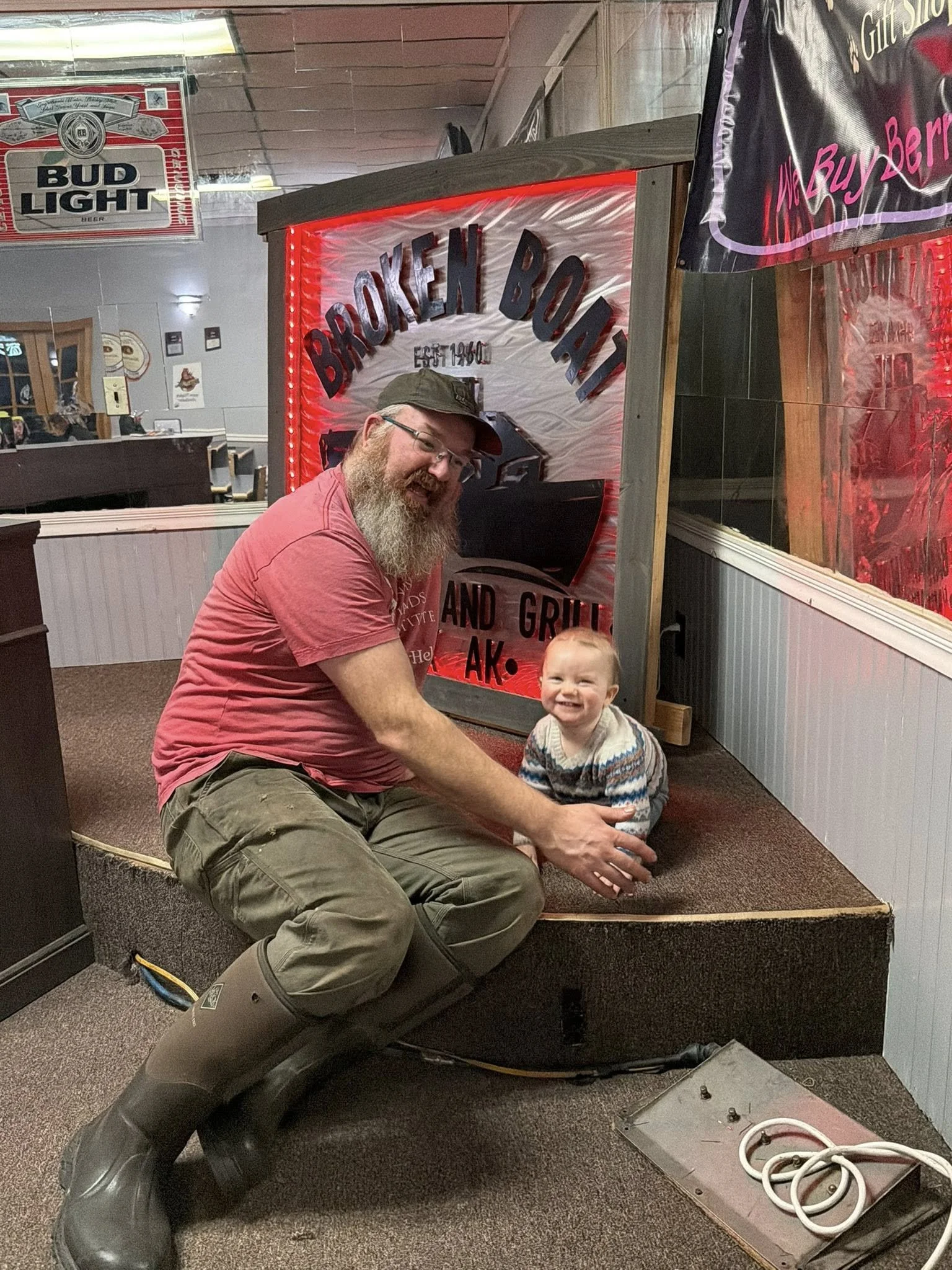 Colter & Lyra at the Knik bar. 