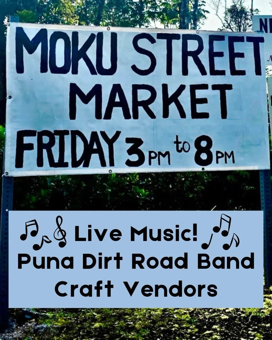 We&rsquo;re back tomorrow with the Puna Dirt Road Band and local craft vendors under the pavilion in Leilani Estates. 🌴🎶
Join us from 3pm - 8pm for live music and local shopping. We hope to see you there! 🤙🏽

#pahoahawaii #punahawaii #easthawaii 