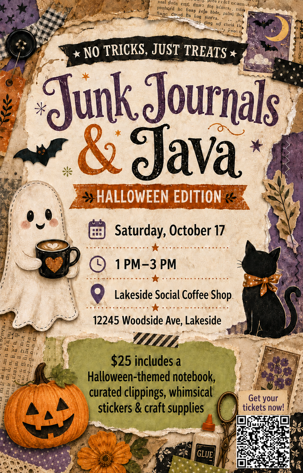 October 17th: Halloween Junk Journals & Java at Lakeside Social