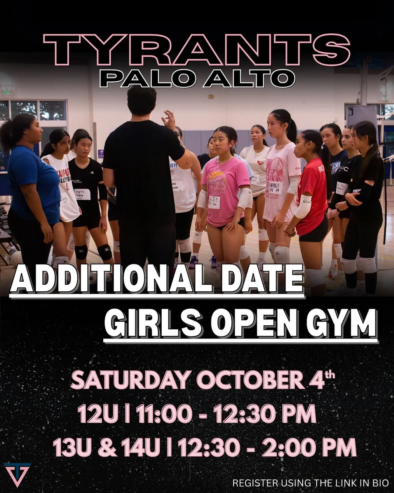 📣 NEW DATE ADDED
We’re excited to announce another girls open gym session in Palo Alto!
Date: Saturday, October 4th
12U | 11:00-12:30 PM
13-14U | 12:30 - 2:00 PM
Register using the link in our bio.