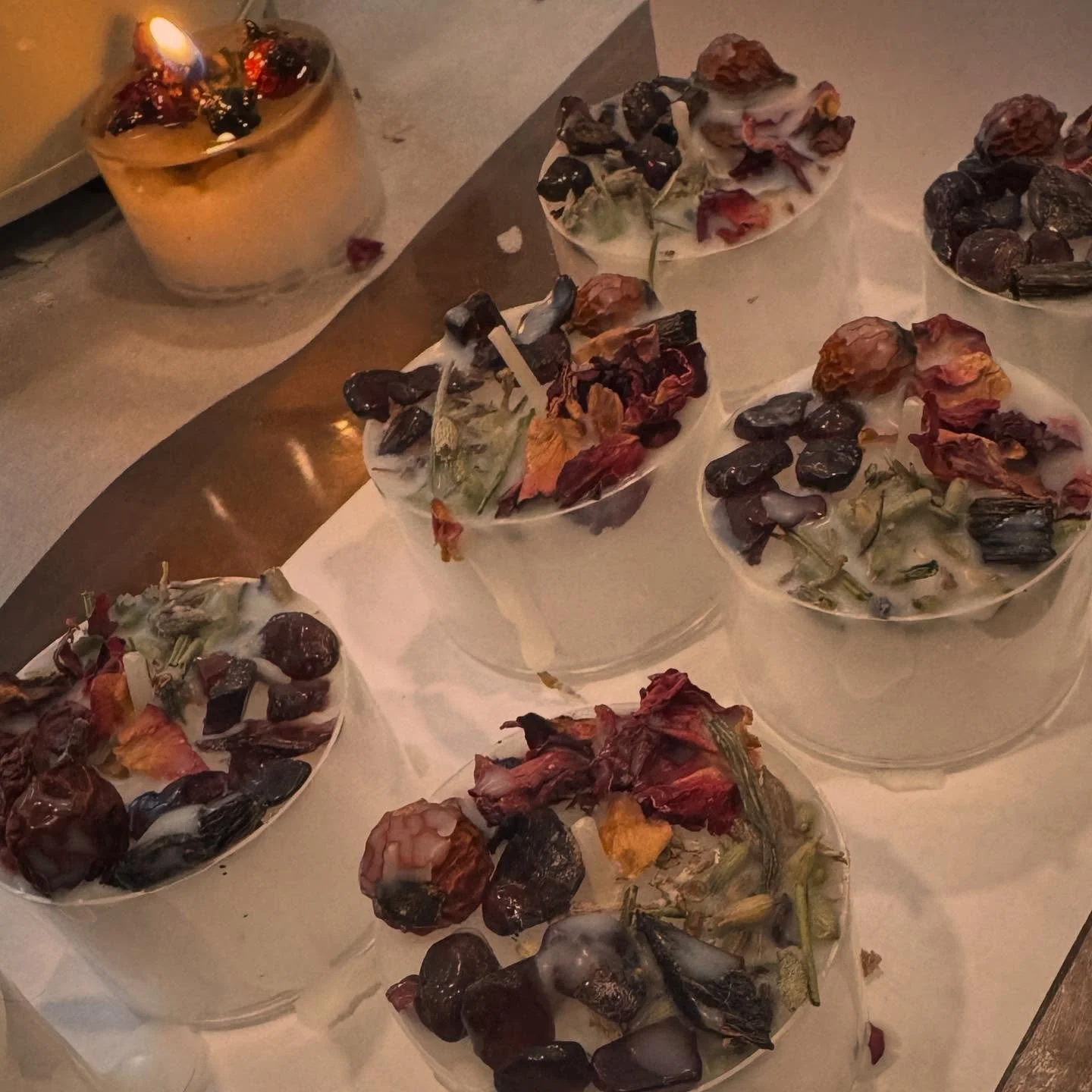 It&rsquo;s a cozy Samhain&rsquo;s Eve on the island. The cottage smells like vanilla and rose petals as we cast love spells in preparation for @viva_vashon_artists studio tours the first two weekends in December!