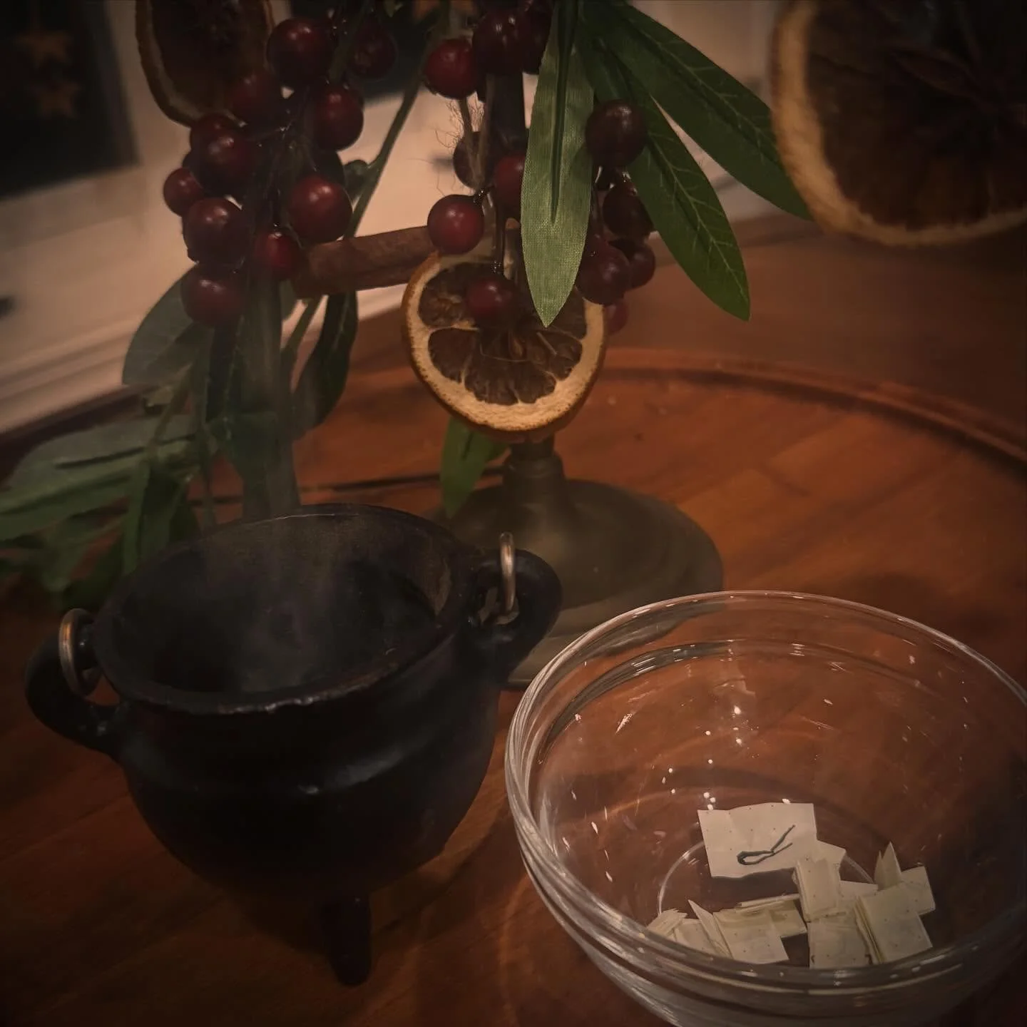 12 wishes ritual. Letting the Fates decide. 

Happy Solstice!