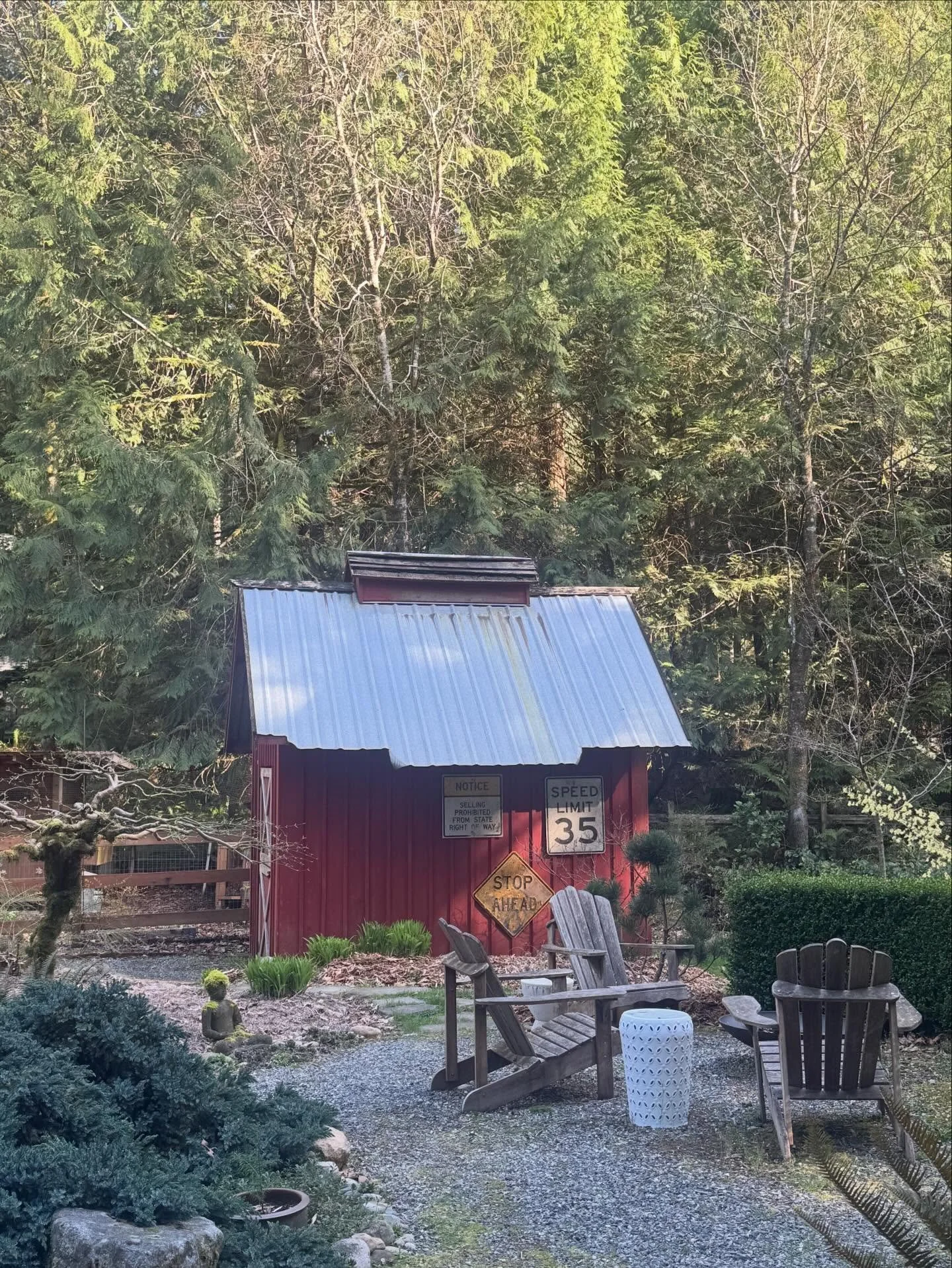 Several Nourishing Reasons To Live in Community:
Friends might invite you to retreat while house-sitting.
(And you might get fresh eggs from Shell-y Winters)
You can seek guidance together. 
And make gentle emergency response plans around the fire th