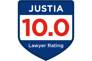 Justice 10.0 lawyer rating badge