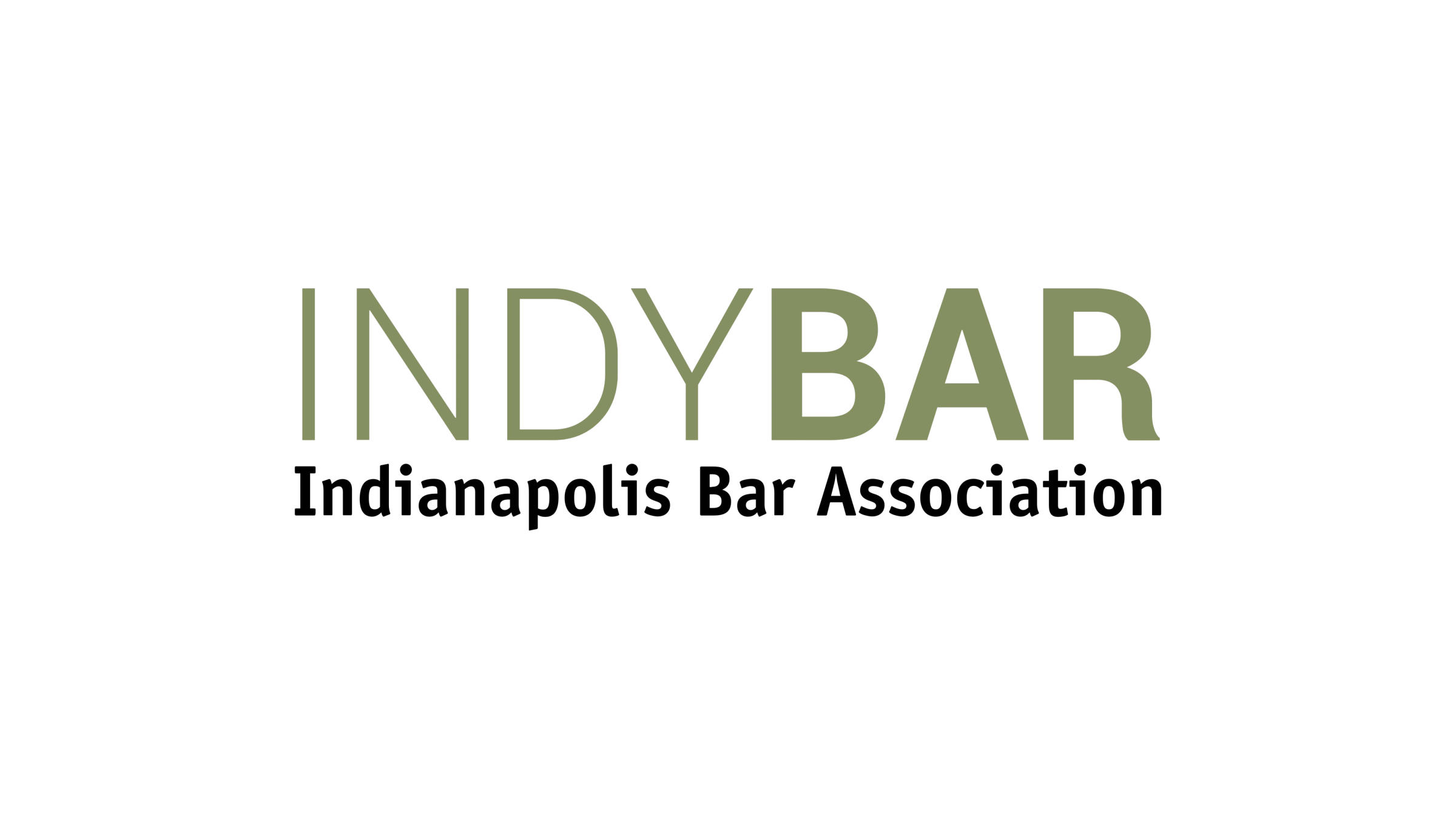 Logo for the Indiana Restaurant and Hospitality Association, featuring black text and a green word 'INDYBAR' on a black background.