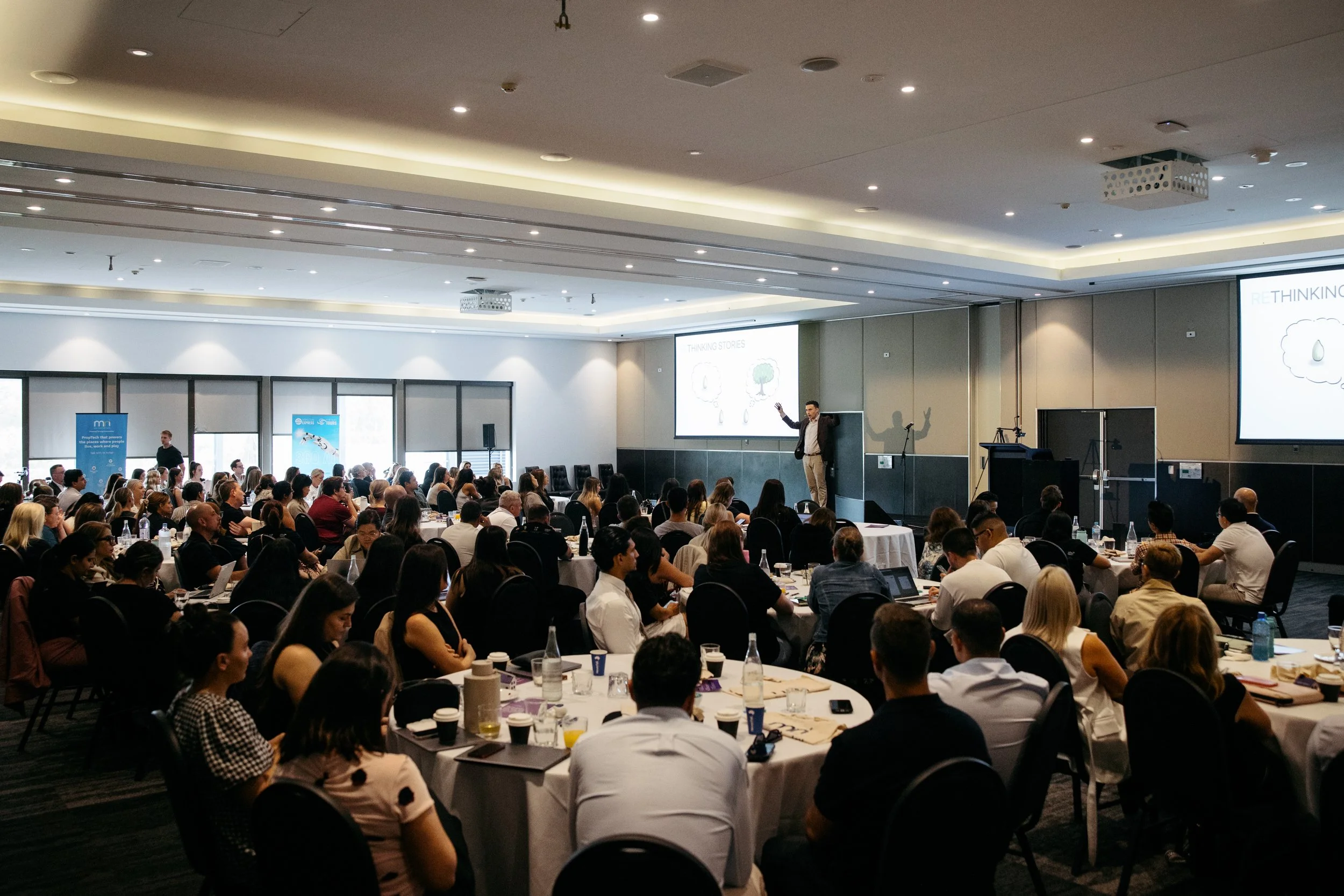 Andy Nunn keynote speaker presenting to a leadership audience at a Sydney corporate conference