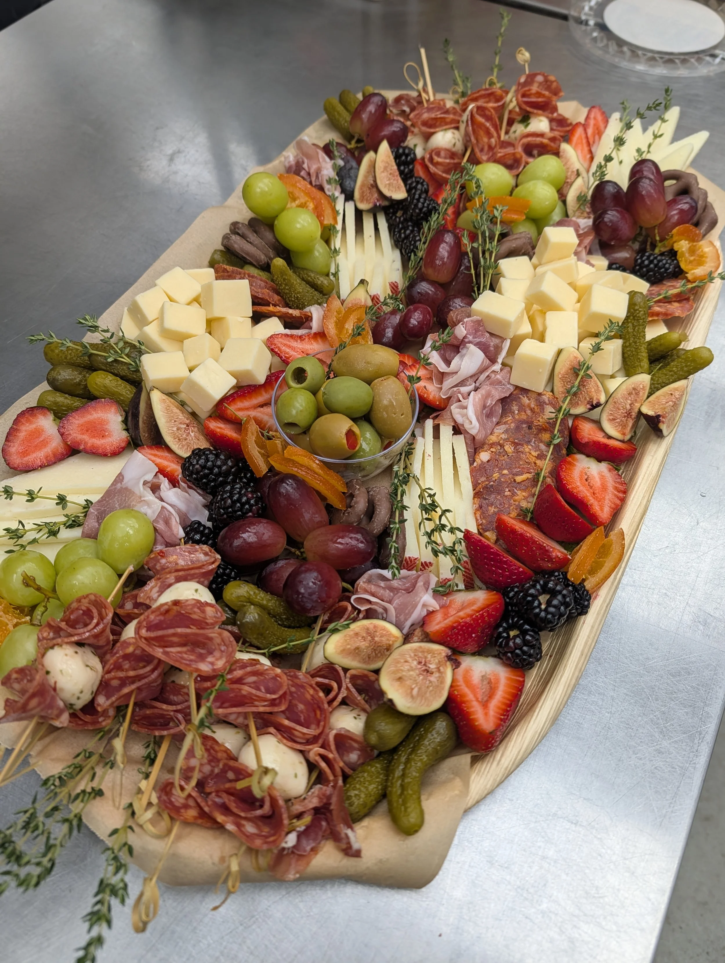 Meats, Cheeses, Fruit, Olives