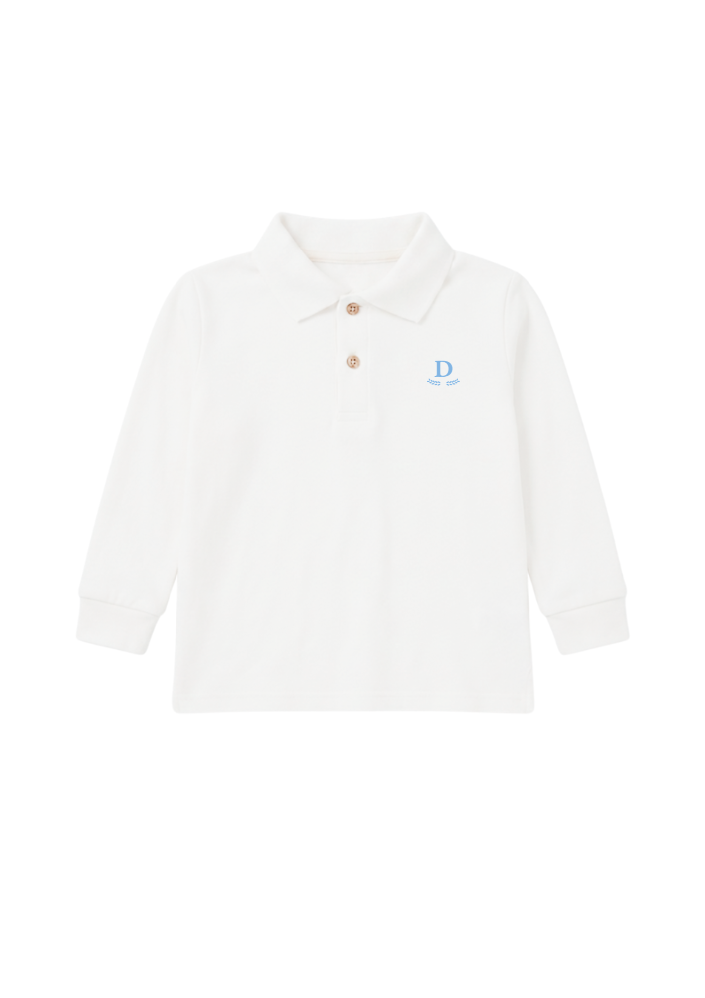 Coming Fall 2026 - Dawncrest White Organic Cotton Polo Long Sleeve