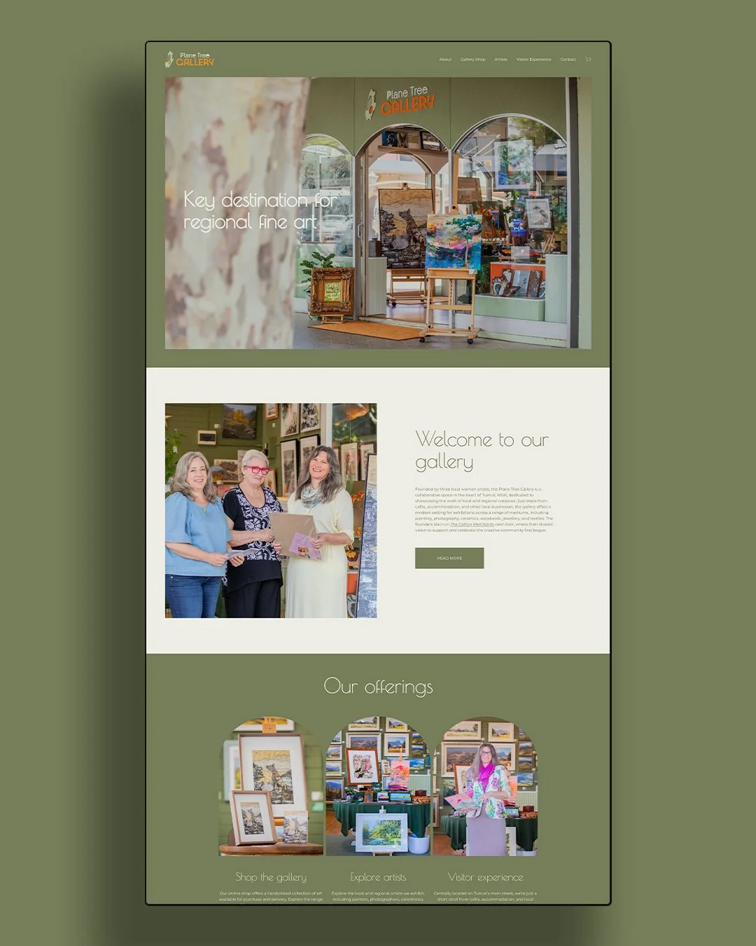 Our website is live! We have been working hard to provide you with a platform showcasing our amazing artists and their works.  Our Gallery Shop exhibits for sale a selection of the works represented in Plane Tree Gallery.
Explore the website prior a 