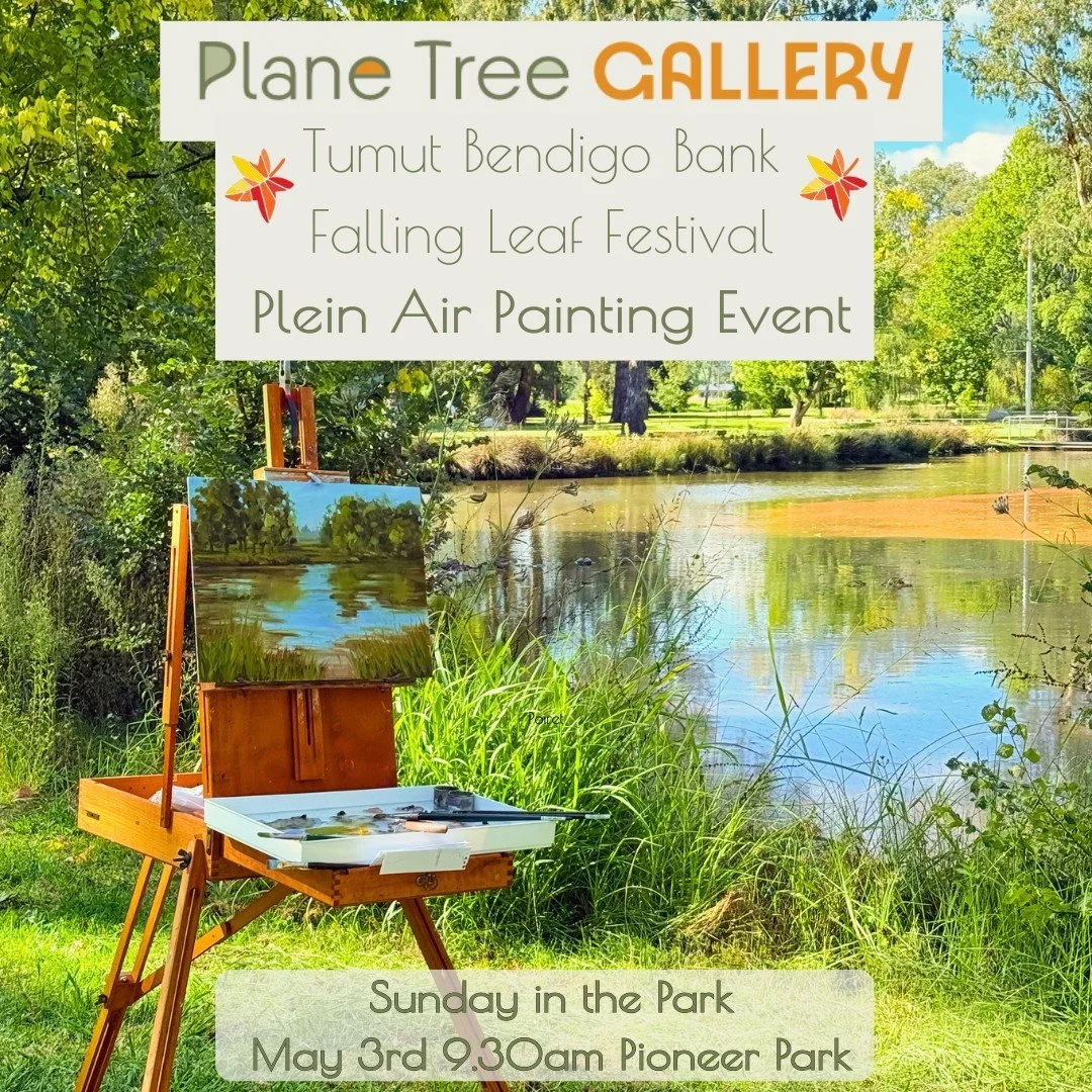 Plane Tree Gallery is hosting an en plein air painting event amongst the Autumn colour of Pioneer Park @fallingleaffestivaltumut.  Watch as the artists capture the scenes and feel free to start a conversation.  Sunday in the Park is a chance to lay o