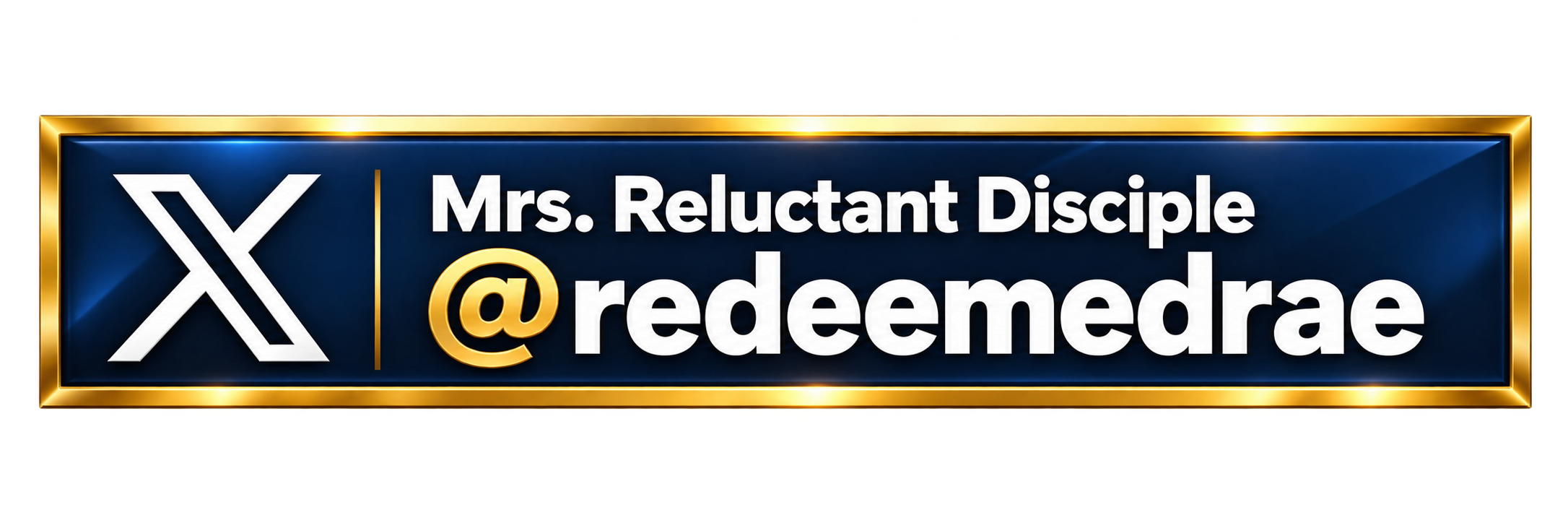 connect with Mrs. Reluctant Disciple on X