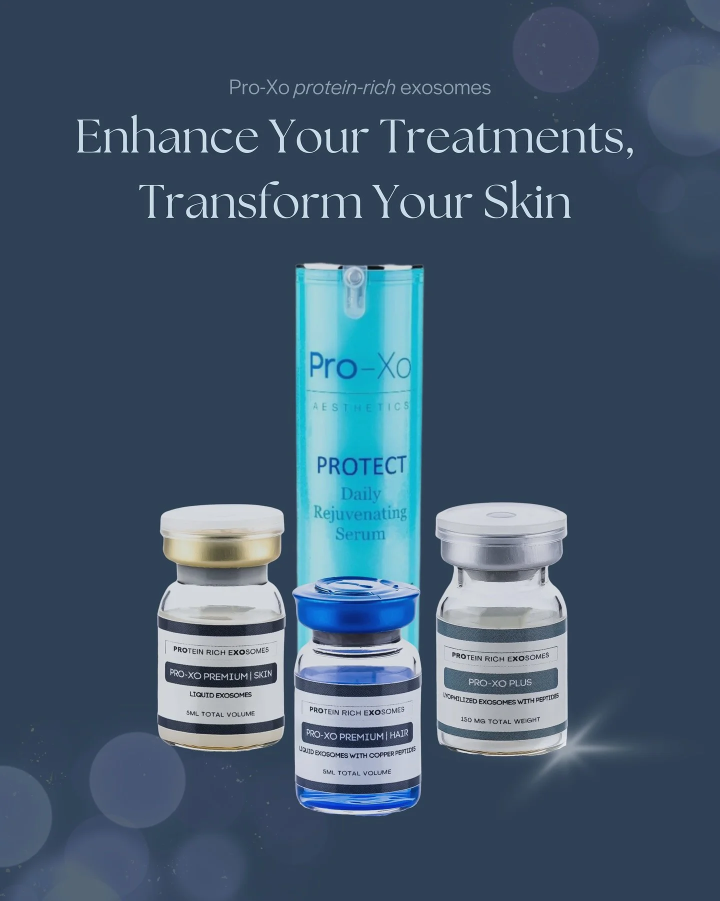 Pro-Xo protein-rich Exosomes help your skin bounce back faster, calm irritation, and boost results you can see and feel.

Whether it&rsquo;s after microneedling, laser, or other treatments, exosomes give your skin the extra love it deserves for smoot