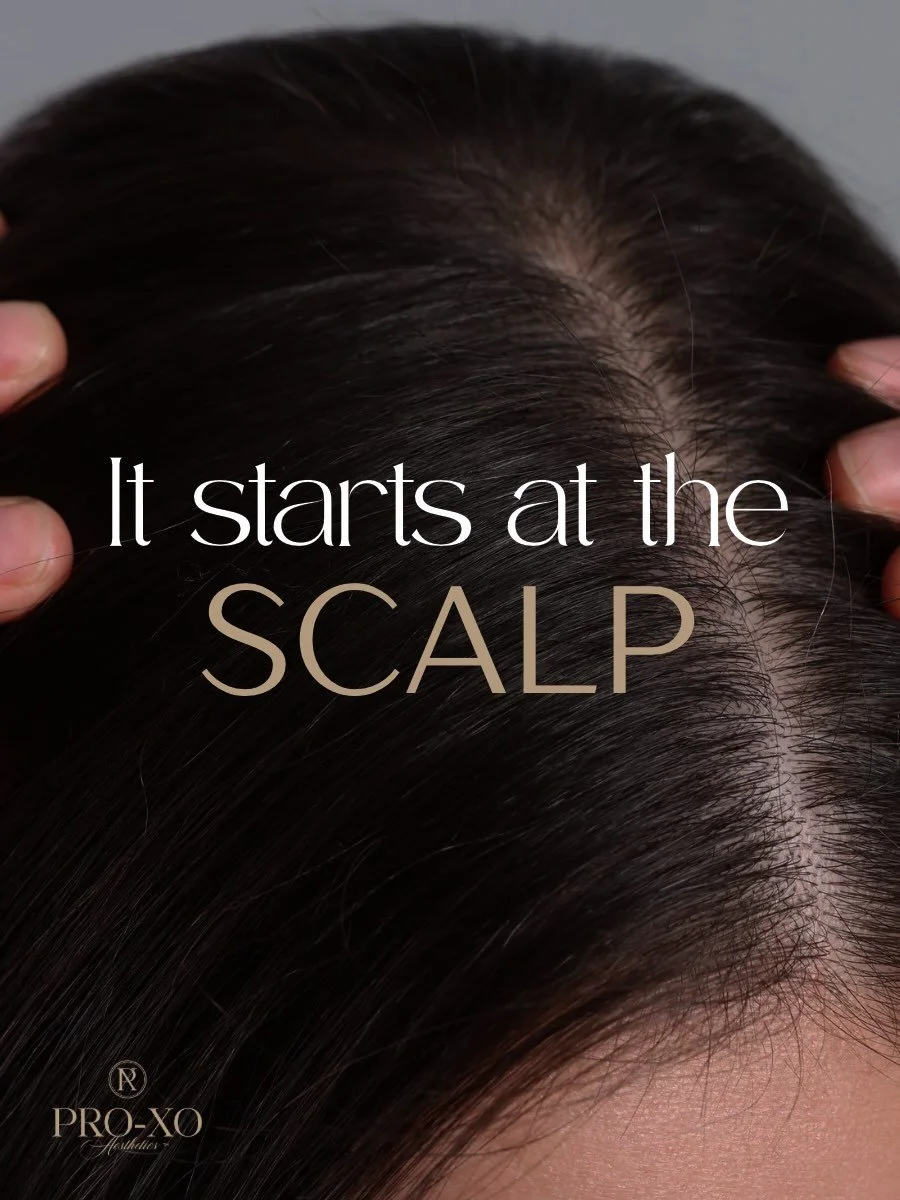Healthy-looking hair starts at the scalp. 

Pro-Xo Premium Hair + Juvasonic bring advanced exosome technology and targeted application together for a more elevated approach to scalp care.

Support the scalp. Elevate your hair protocol.

#ScalpCare #E