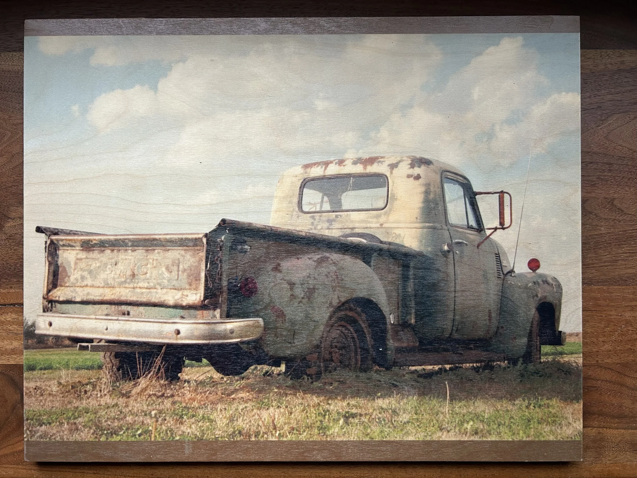 Rustic Truck Wood Print