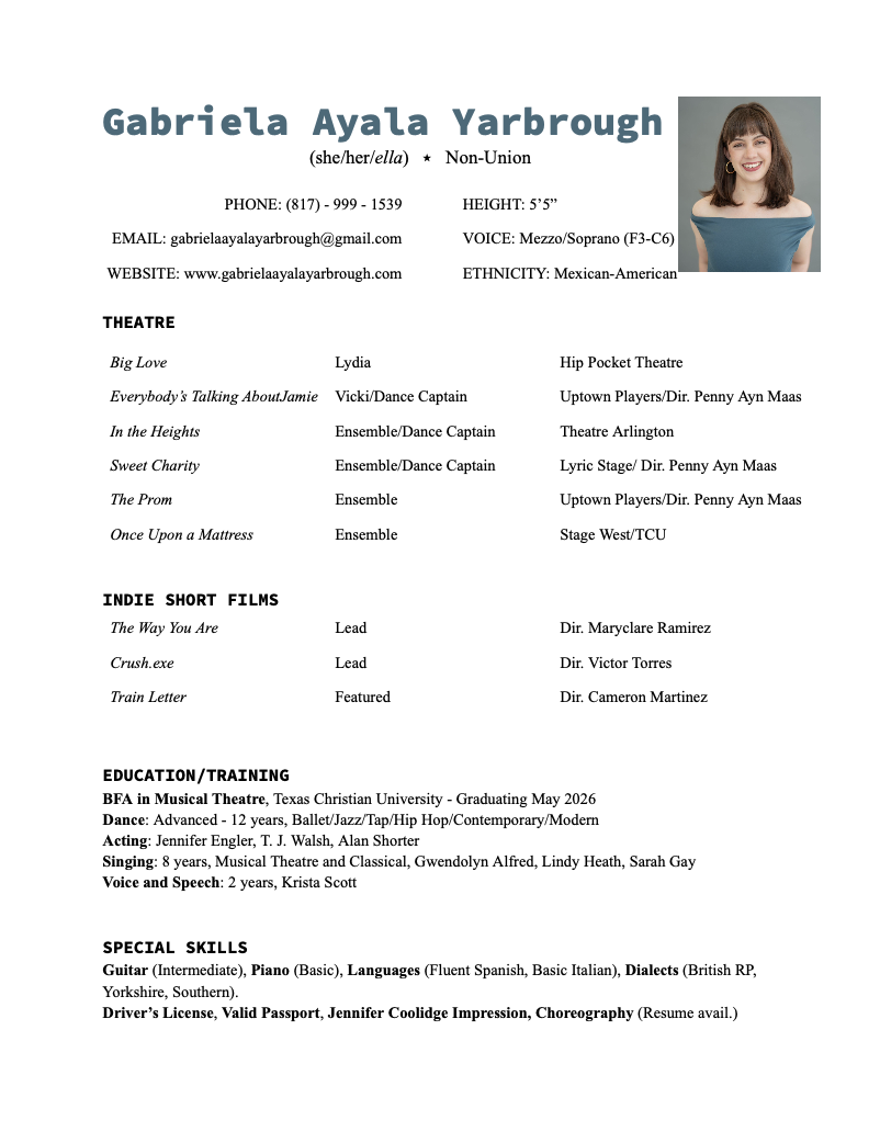 Gabriela Ayala Yarbrough Resume