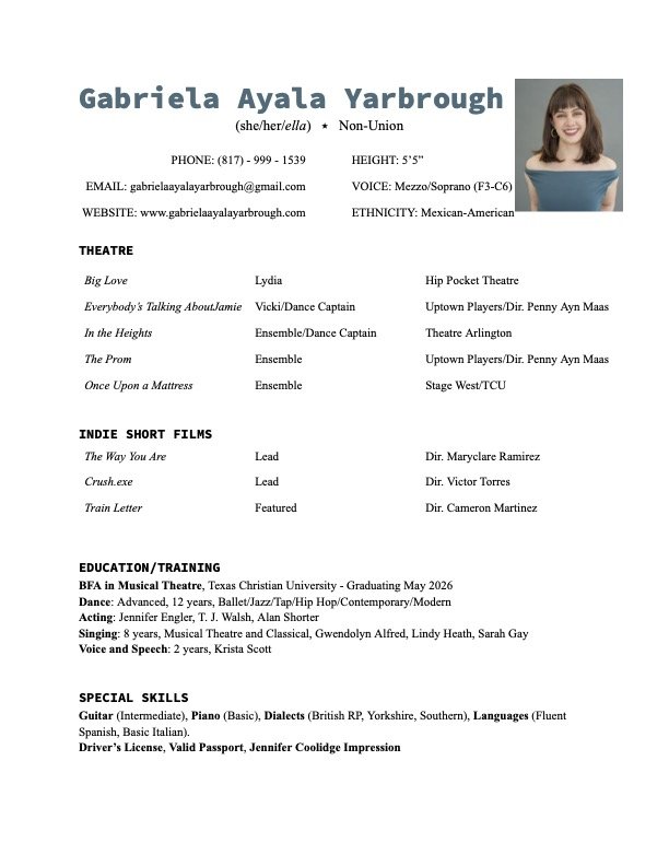 Gabriela Ayala Yarbrough Resume
